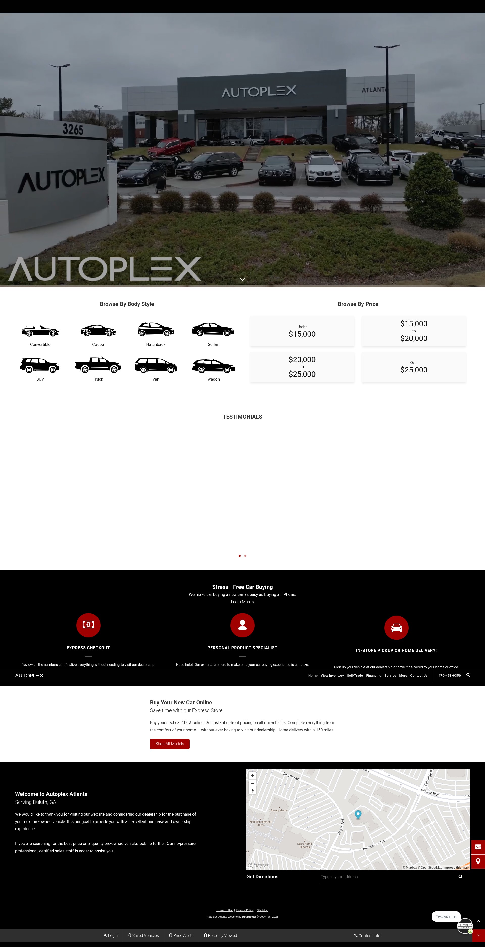 Screenshot of autoplexatl.com