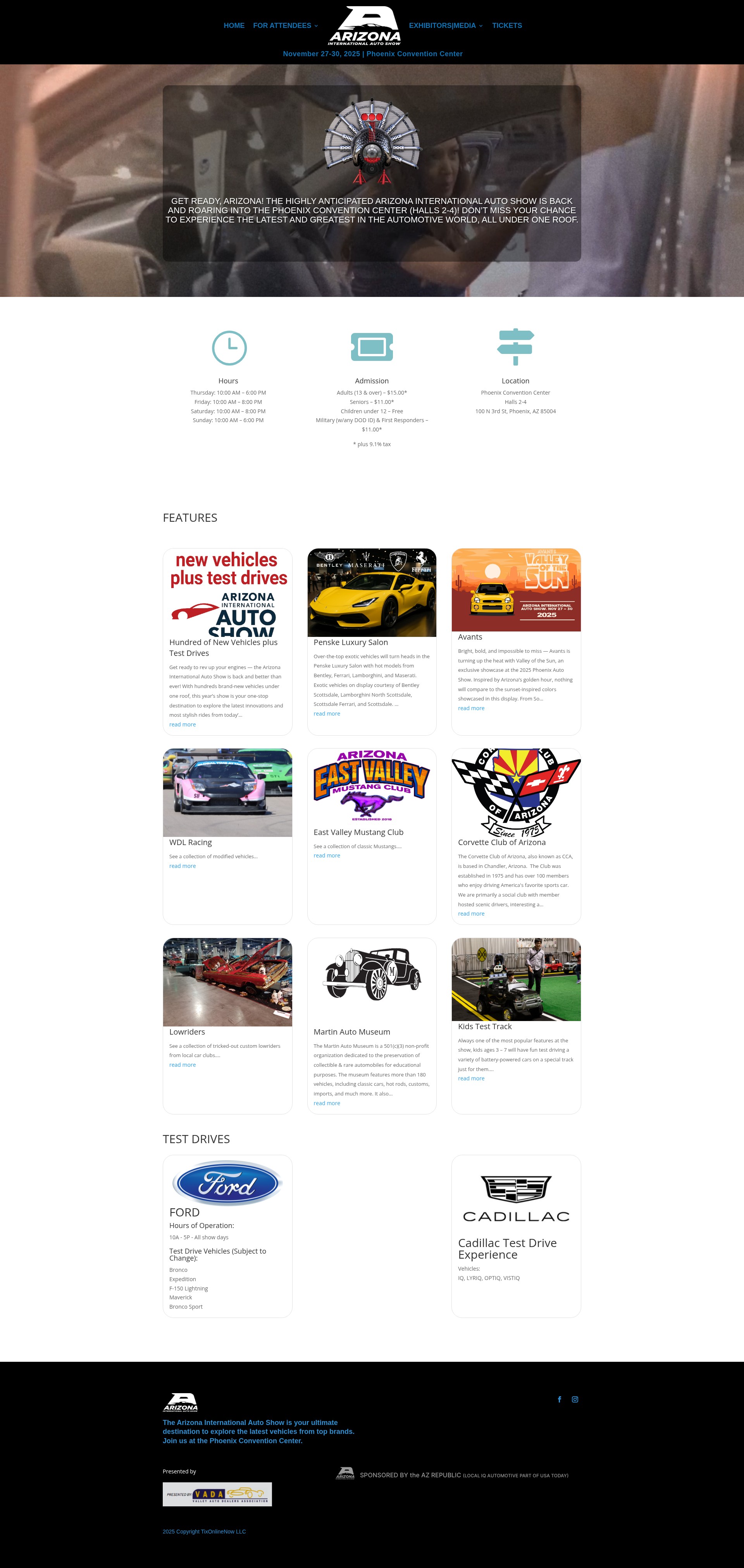 Screenshot of autoshowphoenix.com