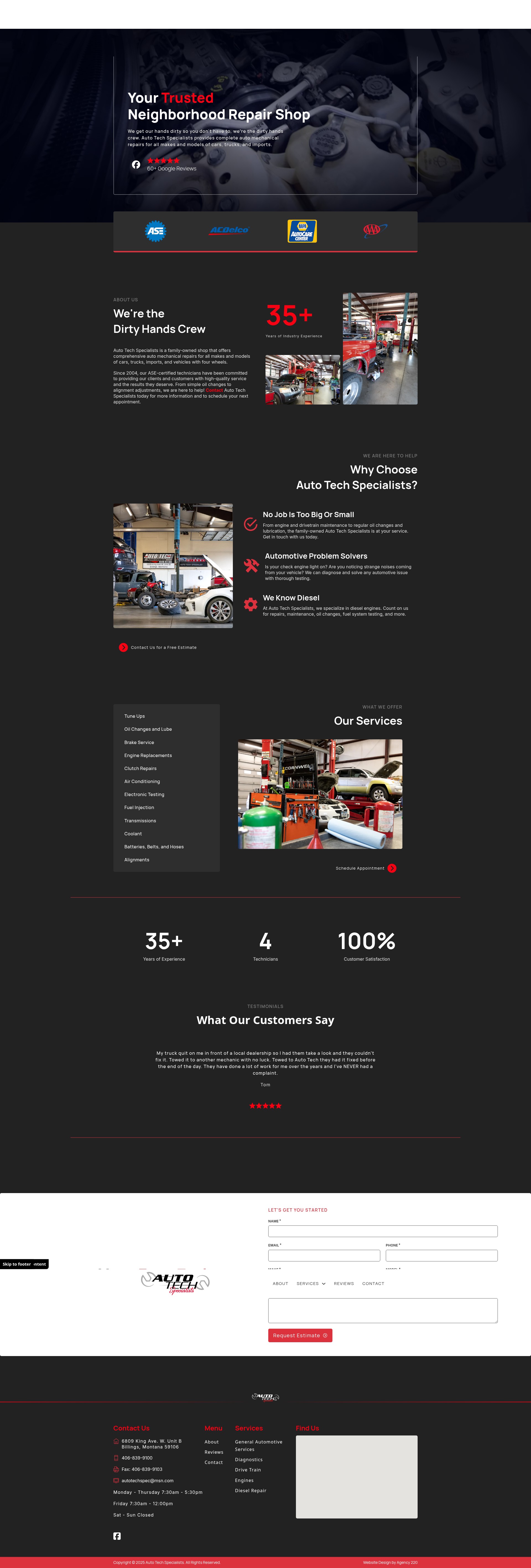 Screenshot of autotechspecialists.com
