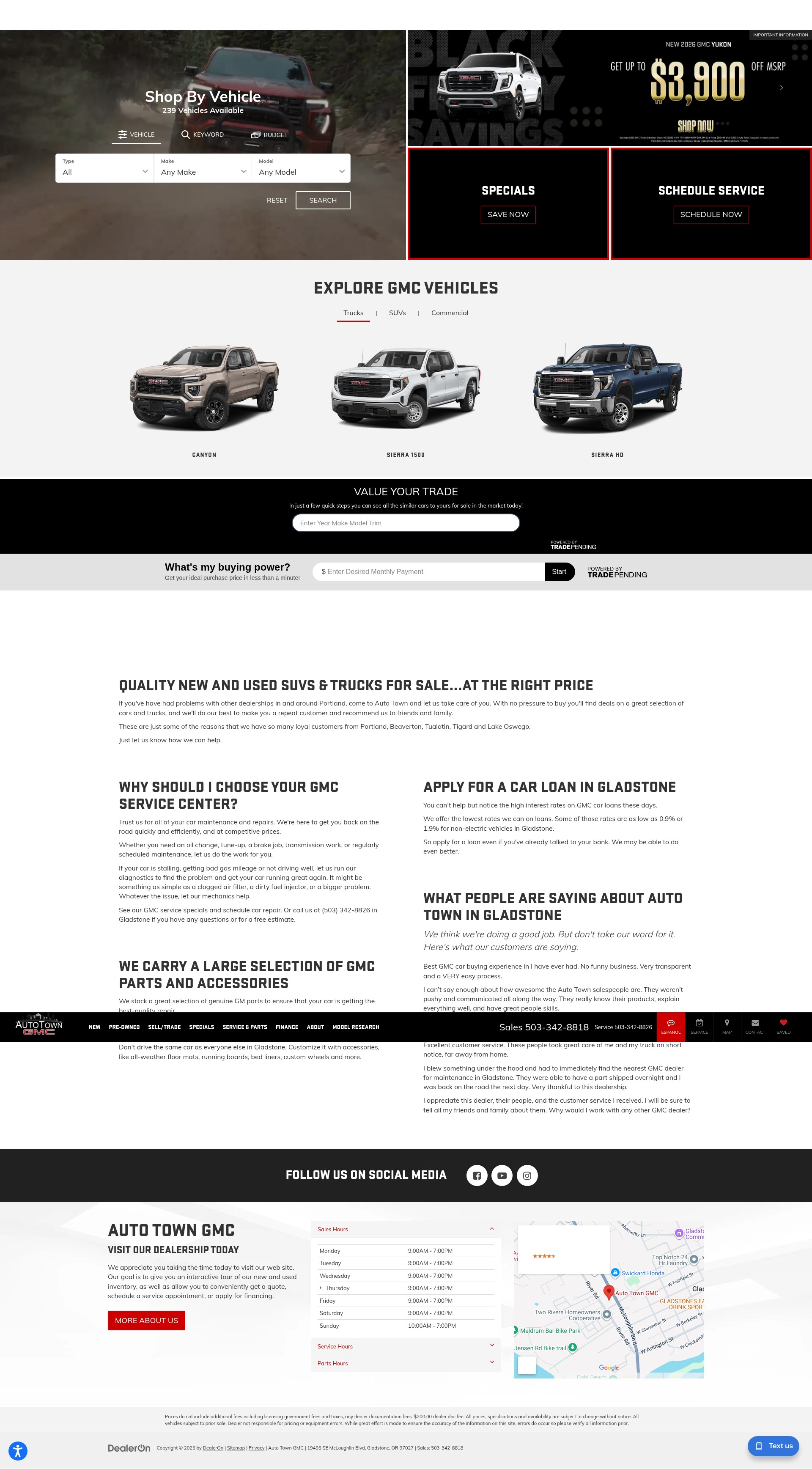 Screenshot of autotowngmc.com