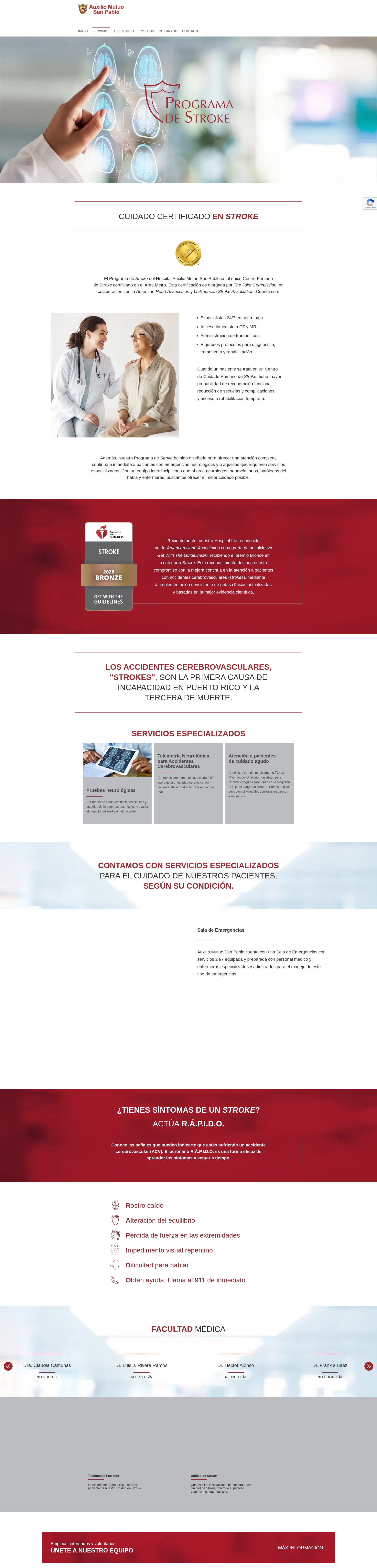 Screenshot of auxiliosanpablo.com