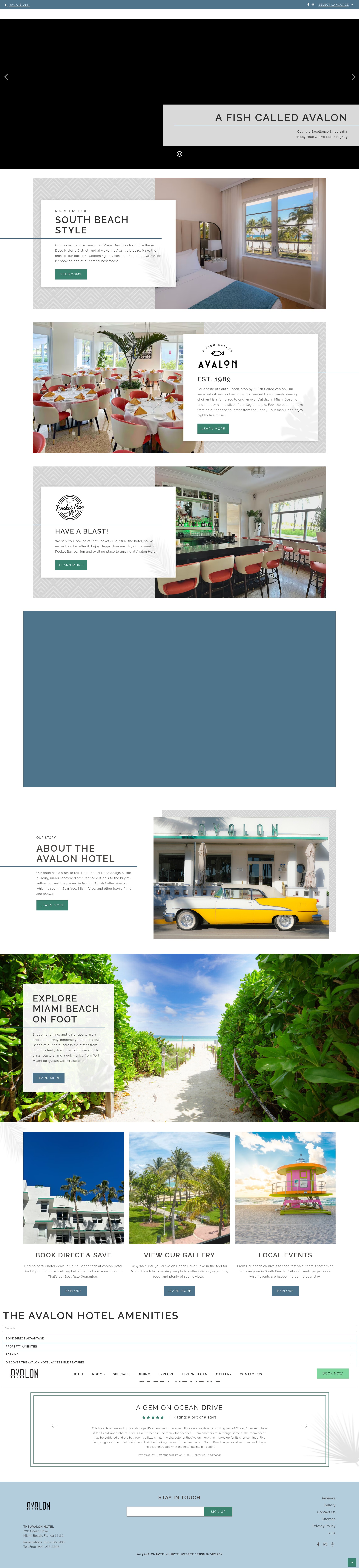 Screenshot of avalonhotel.com