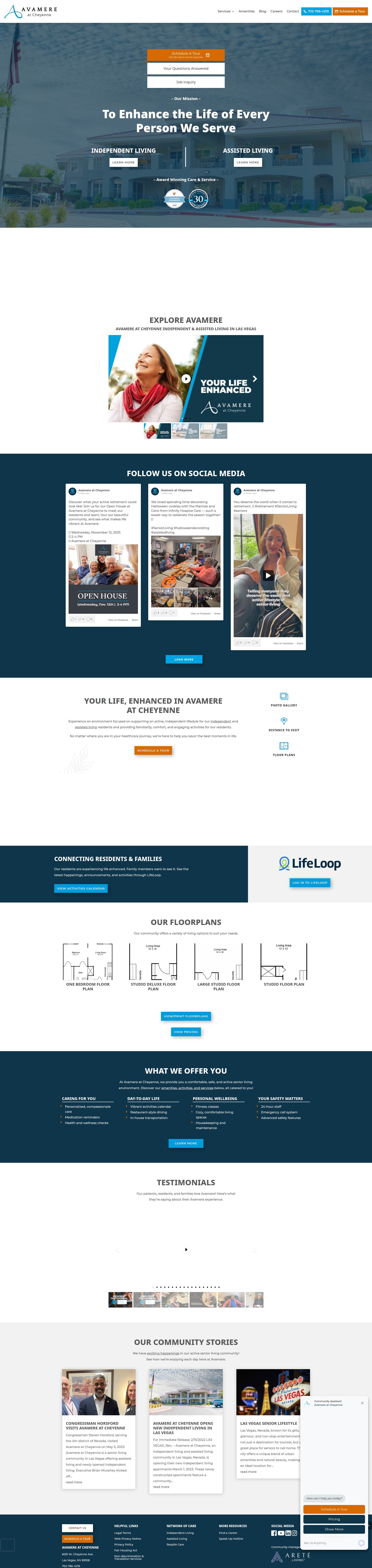 Screenshot of avamereatcheyenne.com