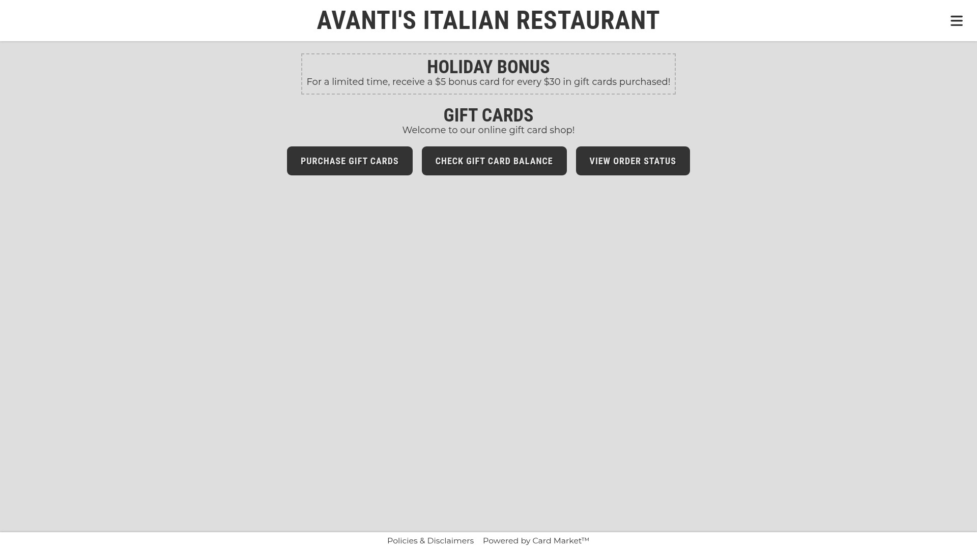 Screenshot of avantisnormal.cardfoundry.com