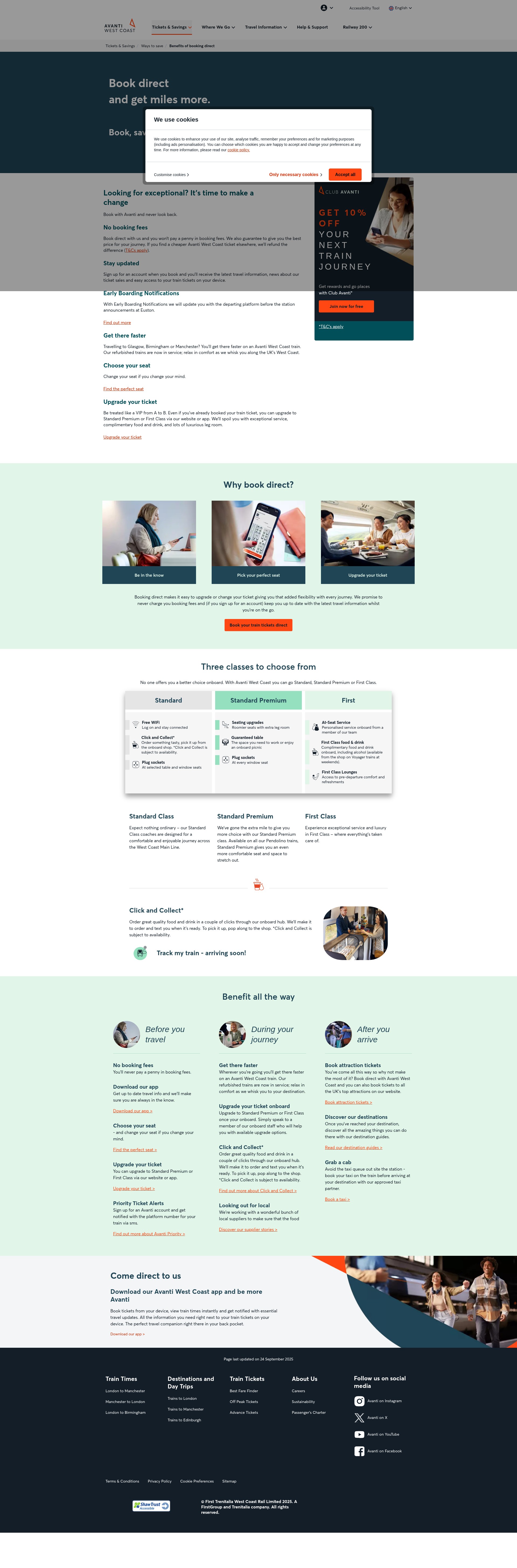 Screenshot of avantiwestcoast.co.uk