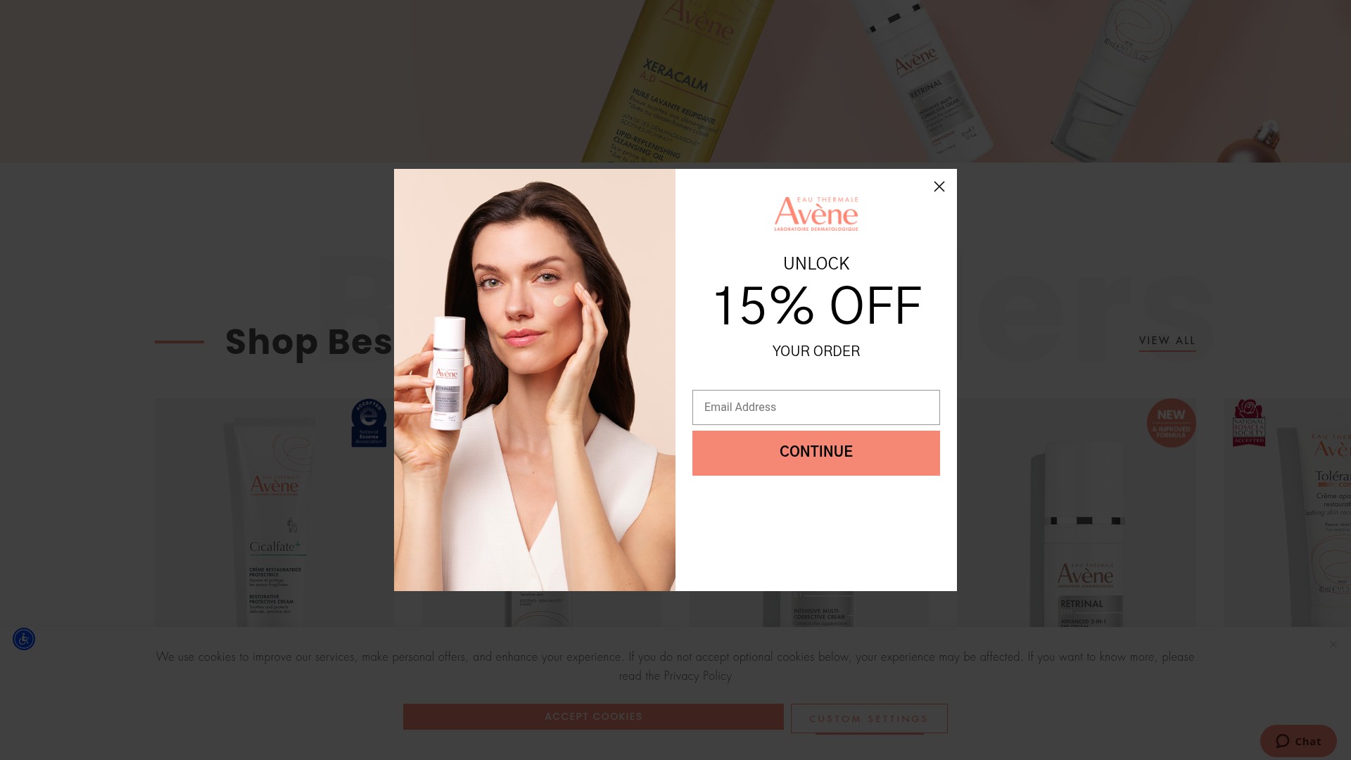 Screenshot of aveneusa.com