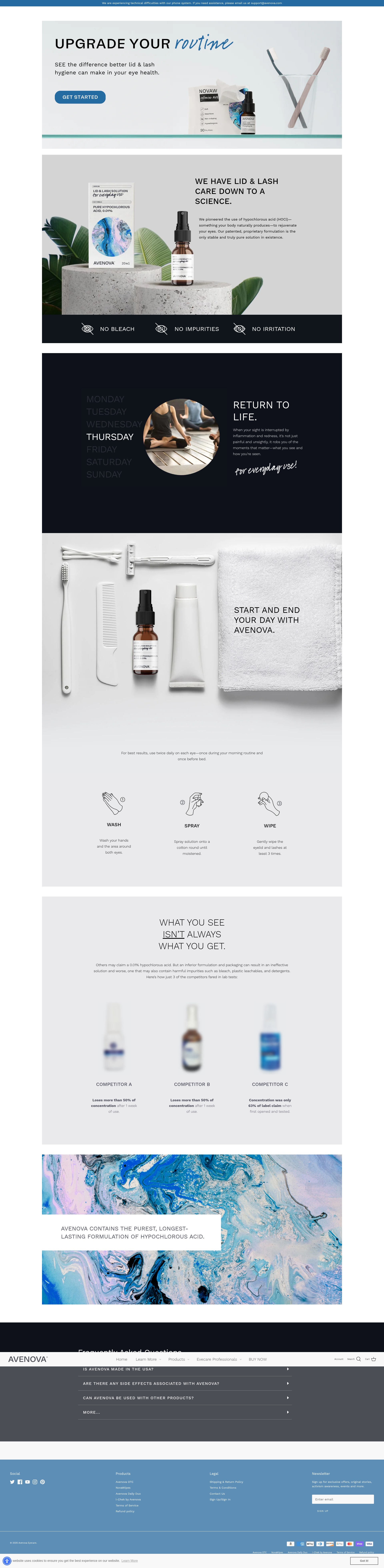 Screenshot of avenova.com