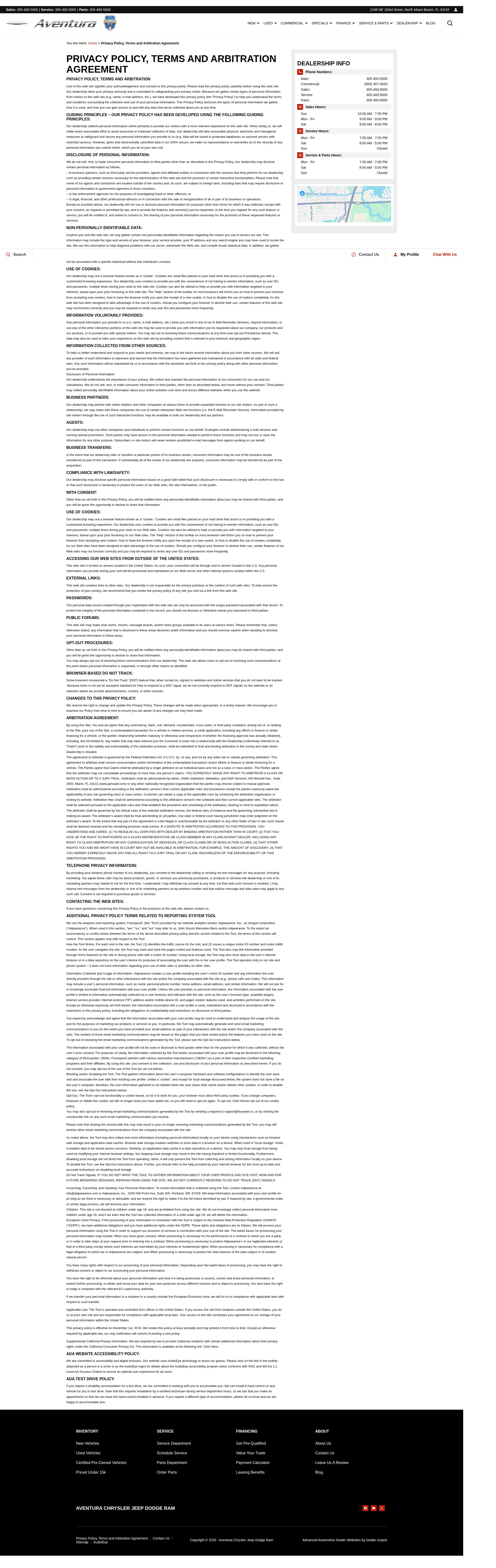 Screenshot of aventurachryslerjeepdodgeram.com