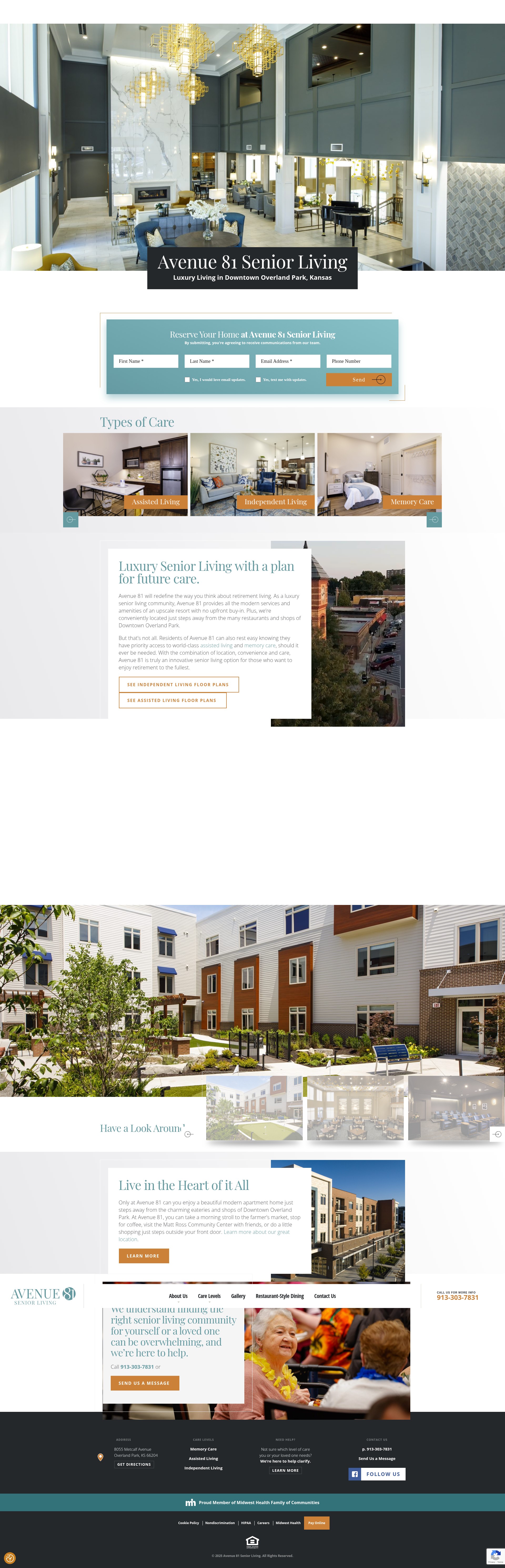 Screenshot of avenue81seniorliving.com