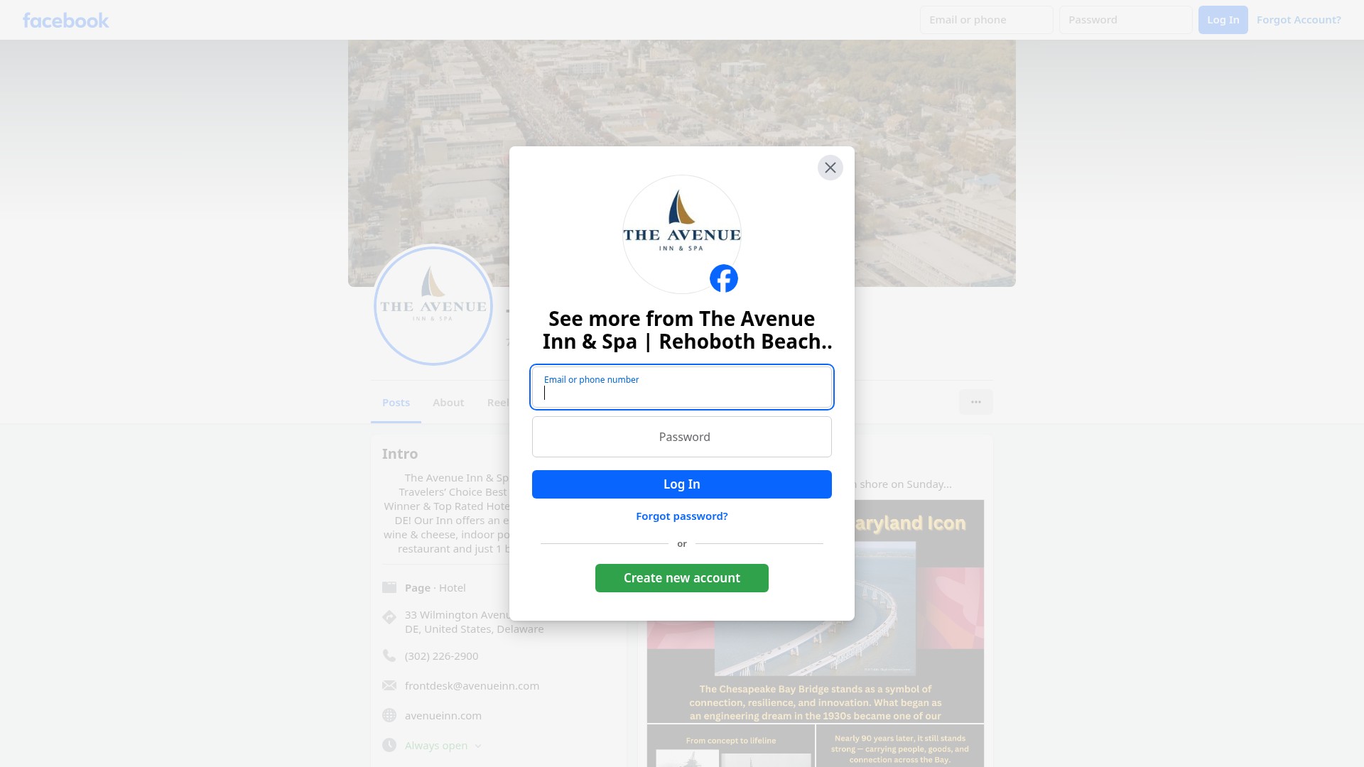 Screenshot of avenueinn.com