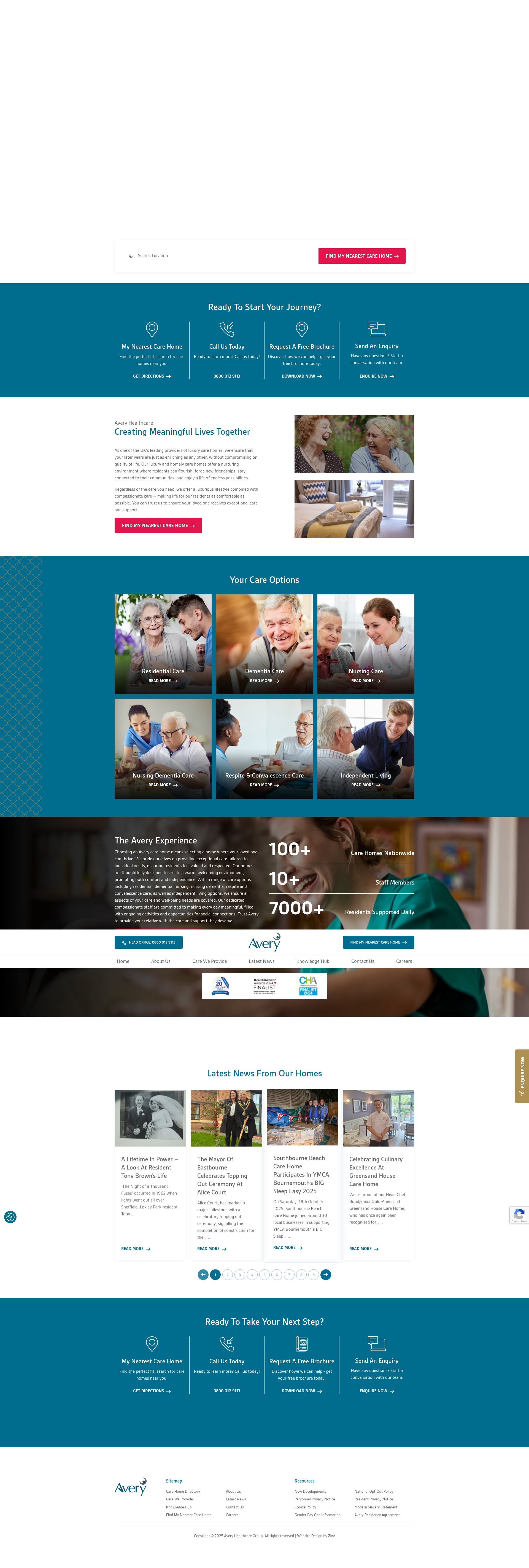 Screenshot of averyhealthcare.co.uk