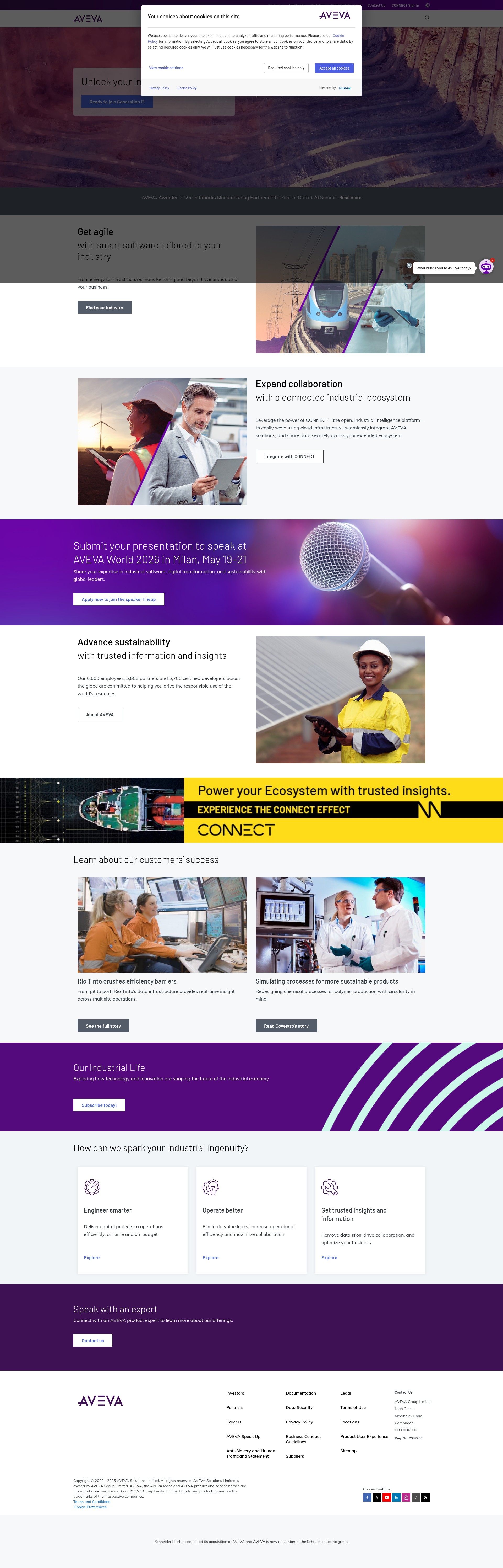 Screenshot of aveva.com