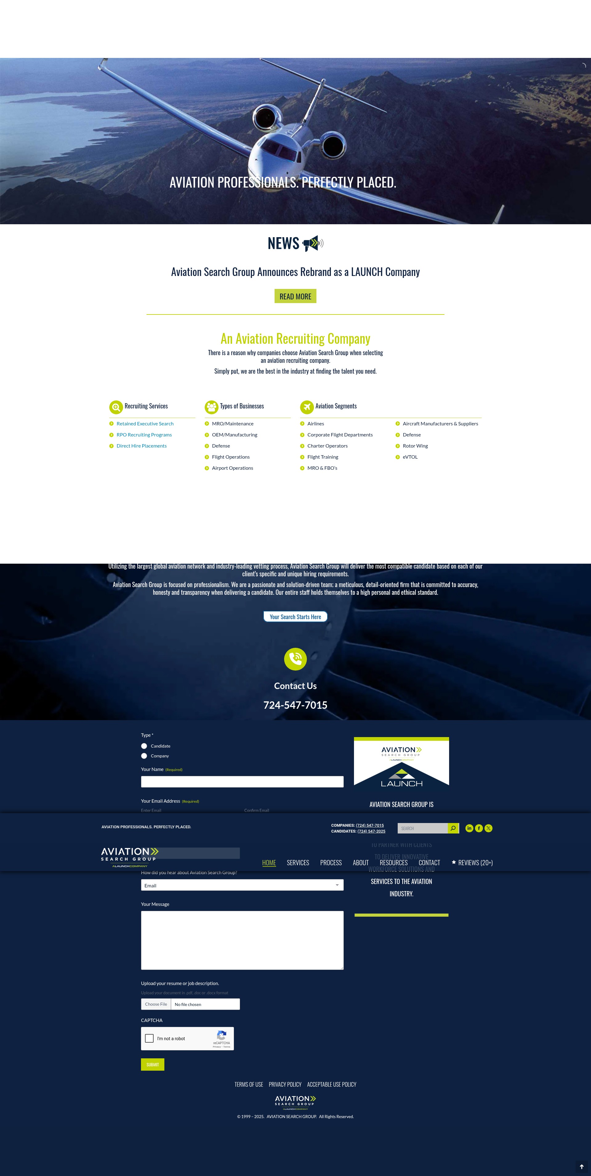 Screenshot of aviationsearchgroup.com