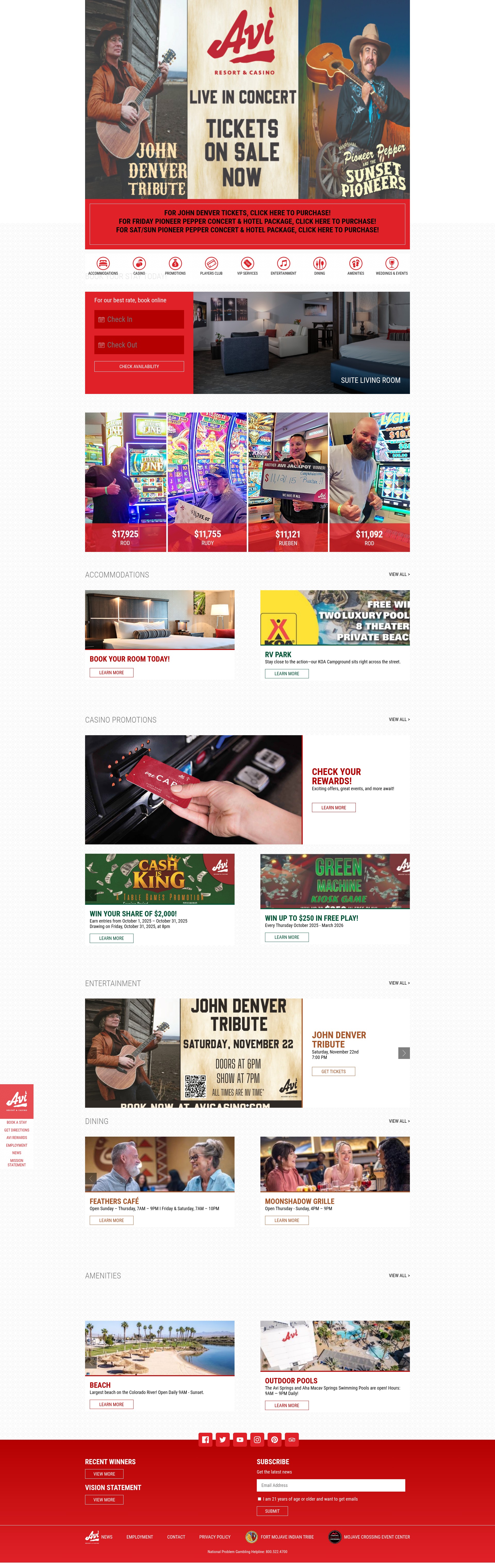 Screenshot of avicasino.com