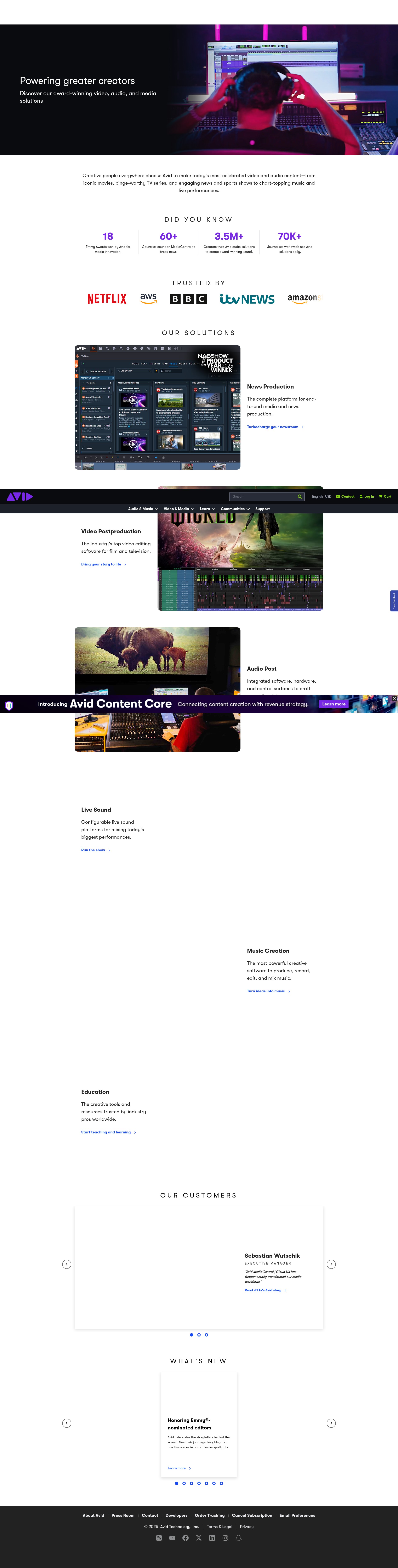 Screenshot of avid.com
