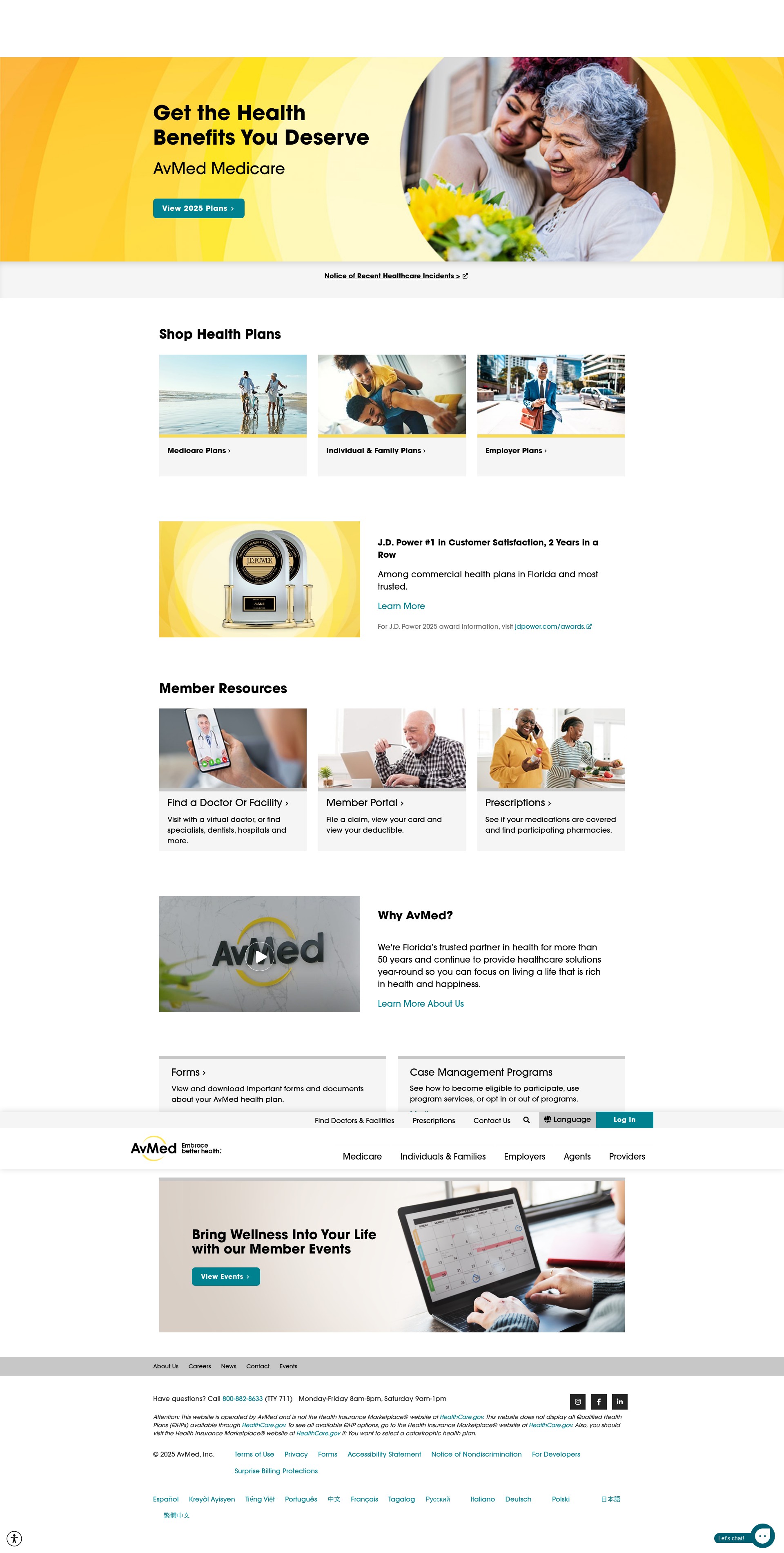 Screenshot of avmed.org