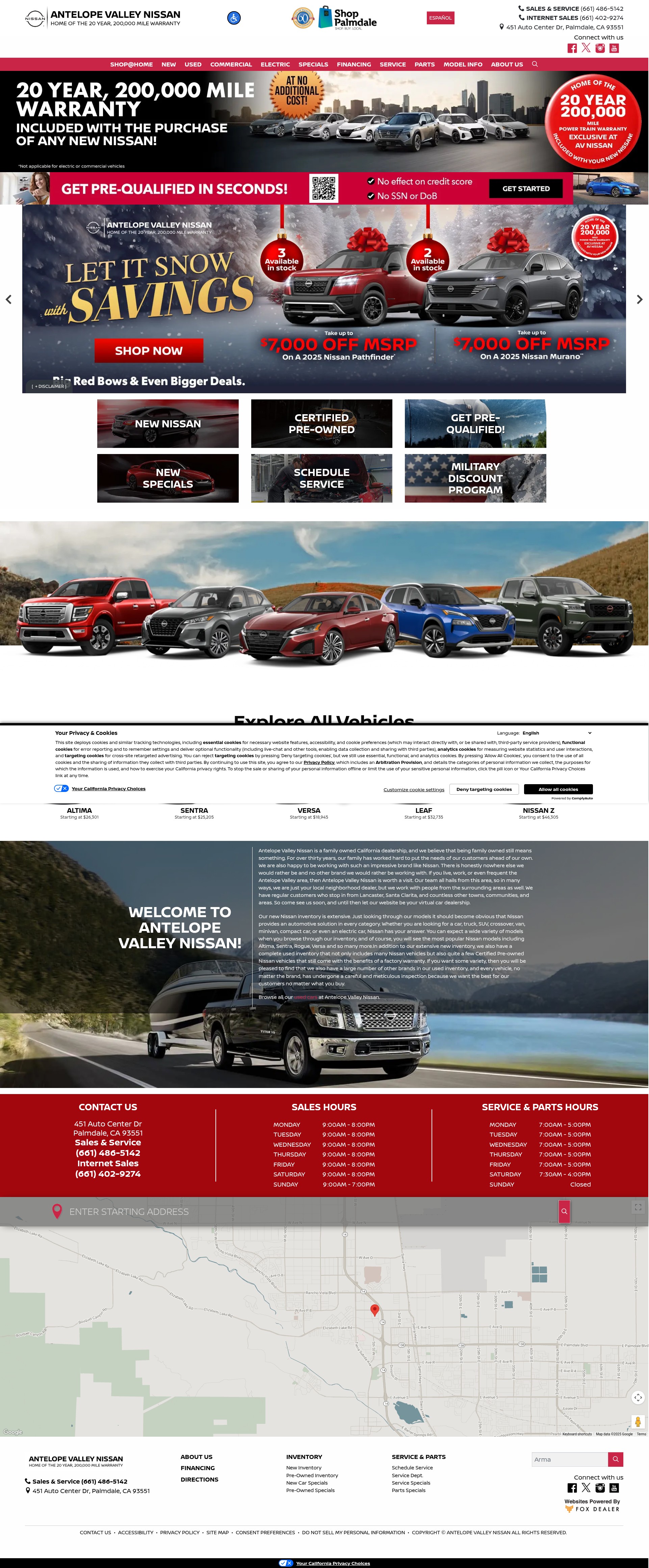 Screenshot of avnissan.com