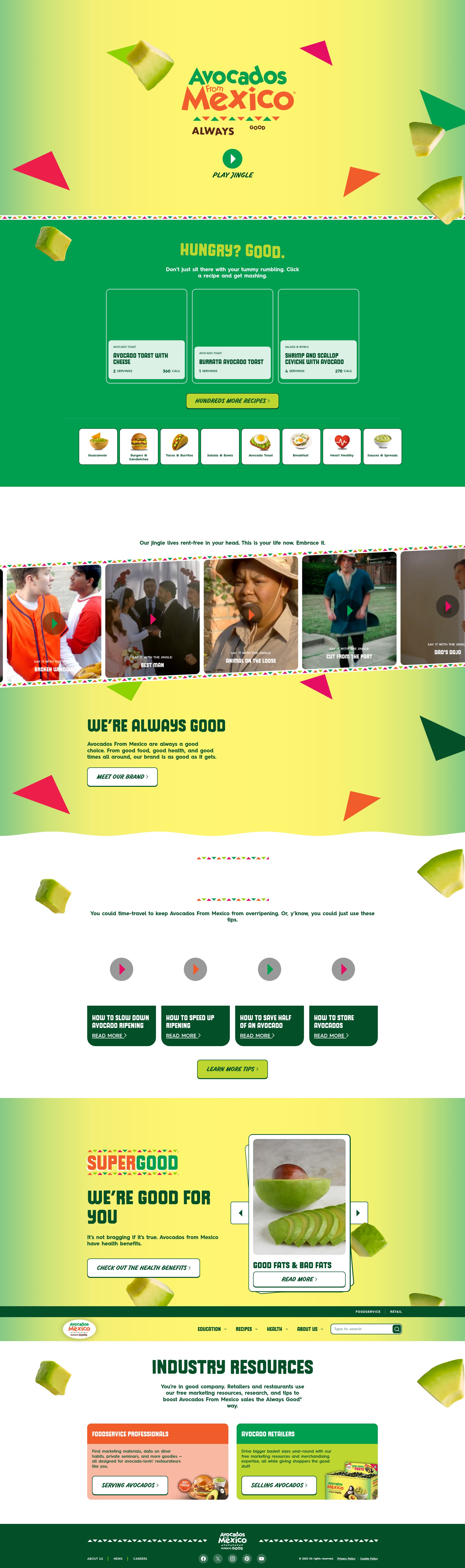Screenshot of avocadosfrommexico.com
