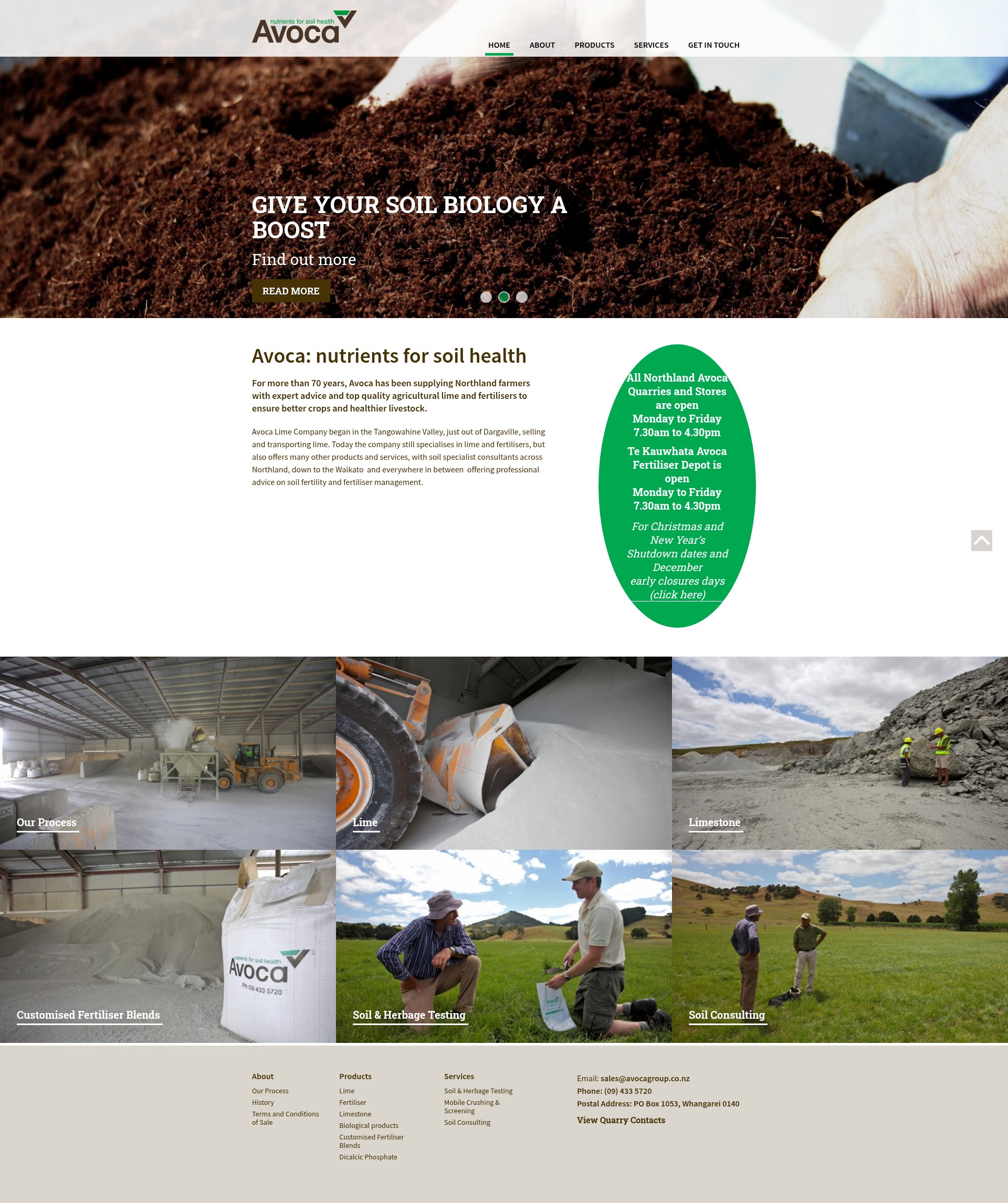 Screenshot of avocagroup.co.nz