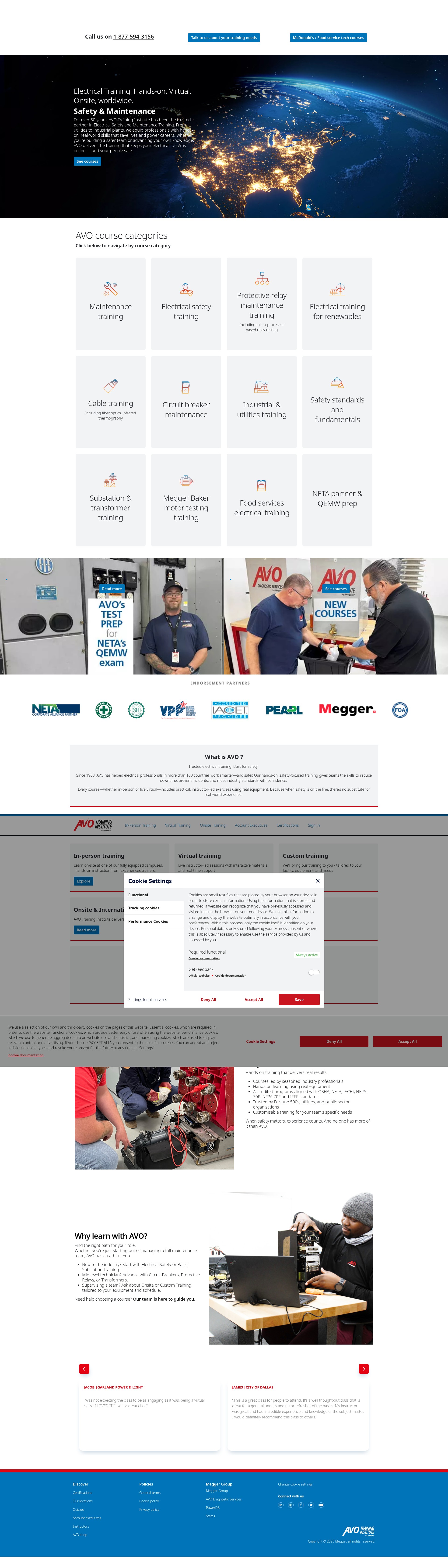 Screenshot of avotraining.com