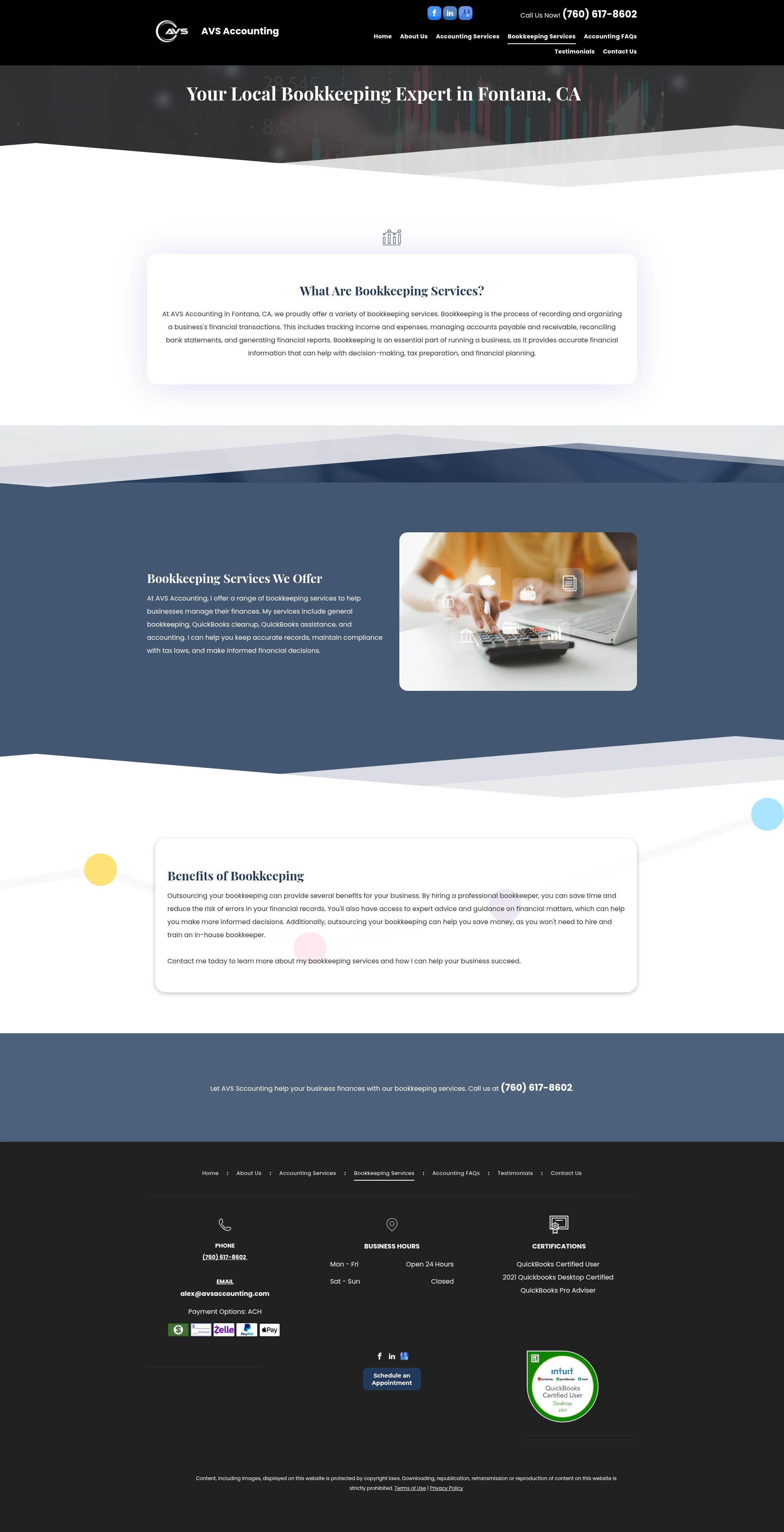 Screenshot of avsaccounting.com
