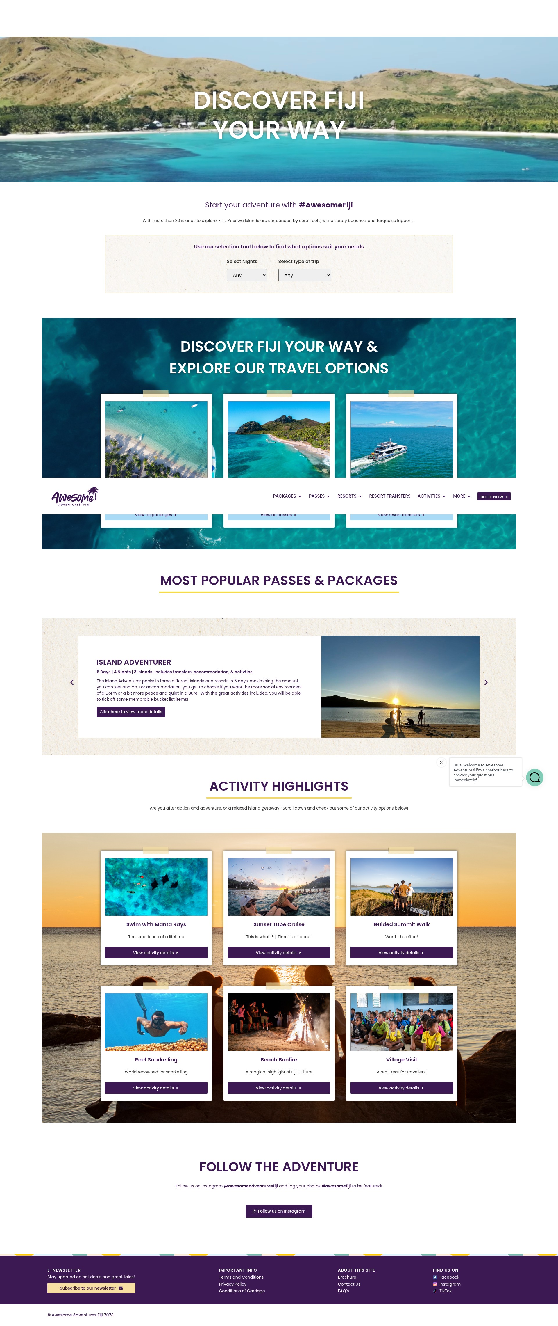Screenshot of awesomefiji.com
