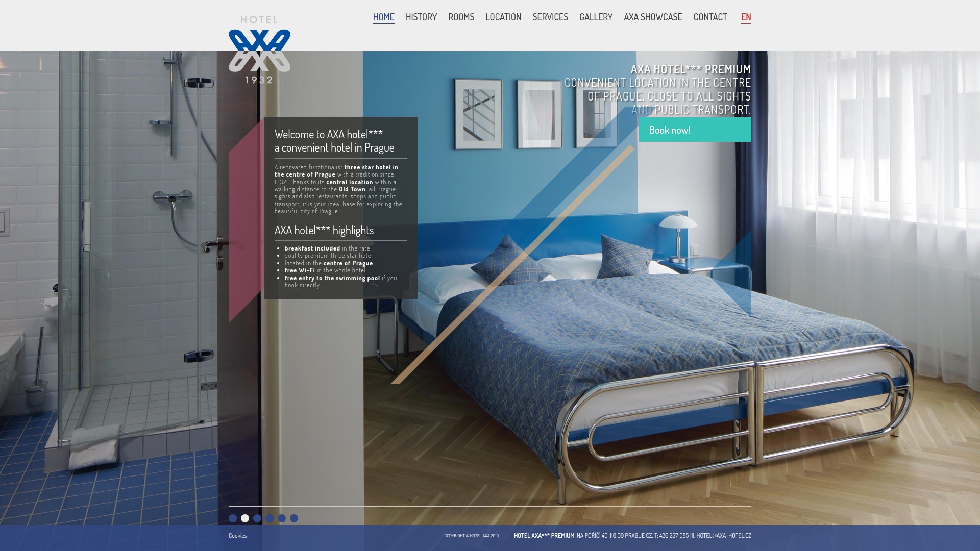 Screenshot of axa-hotel.cz