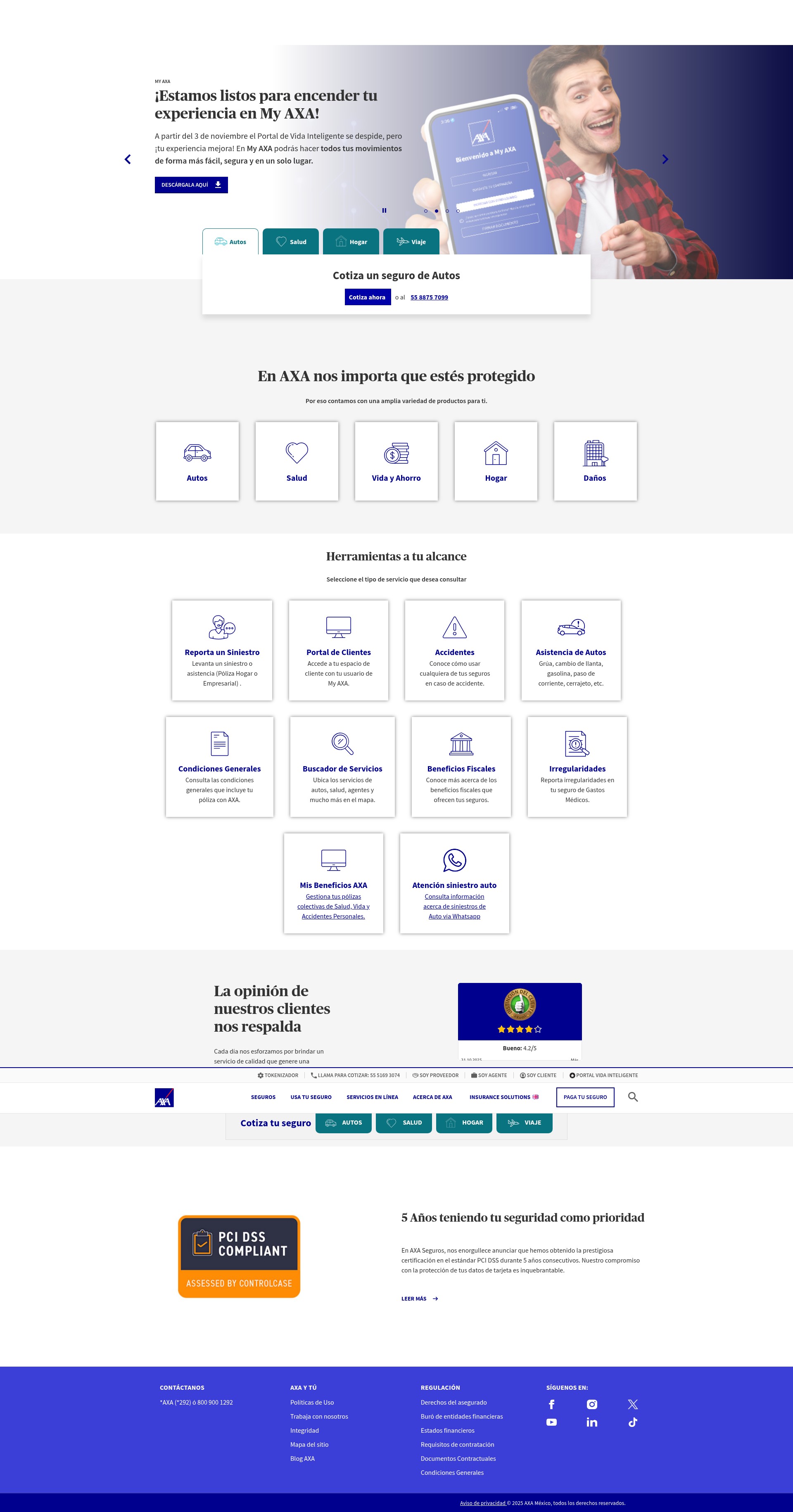 Screenshot of axa.mx