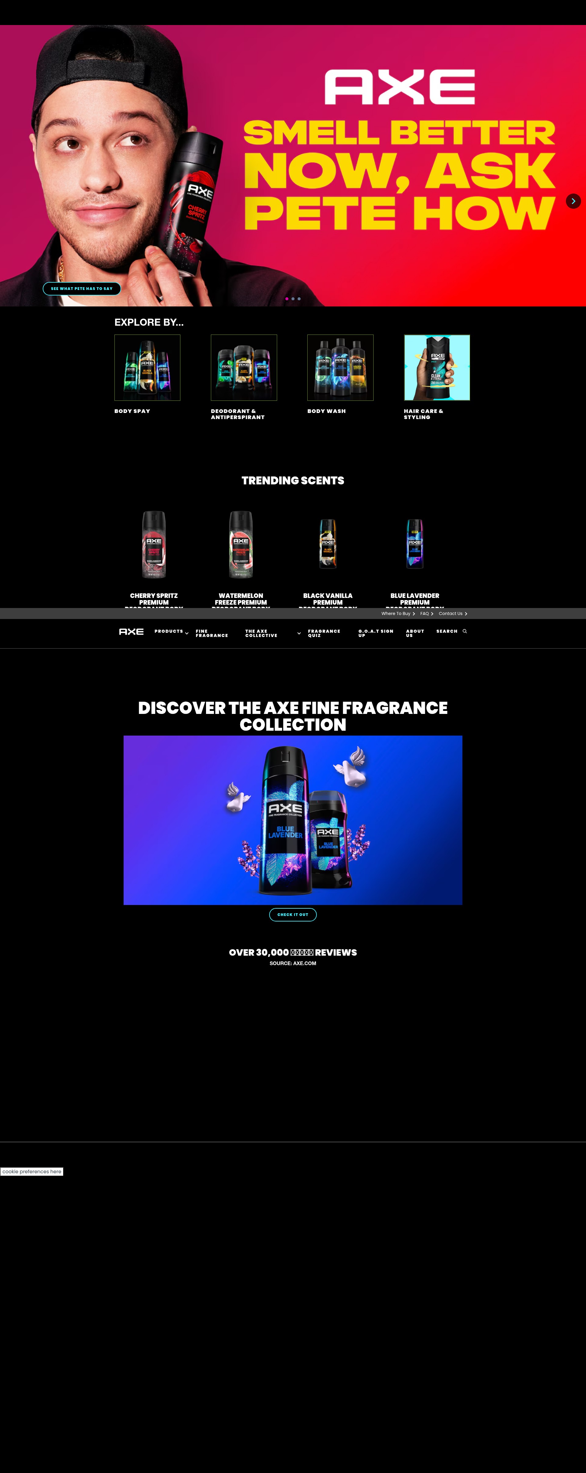 Screenshot of axe.com