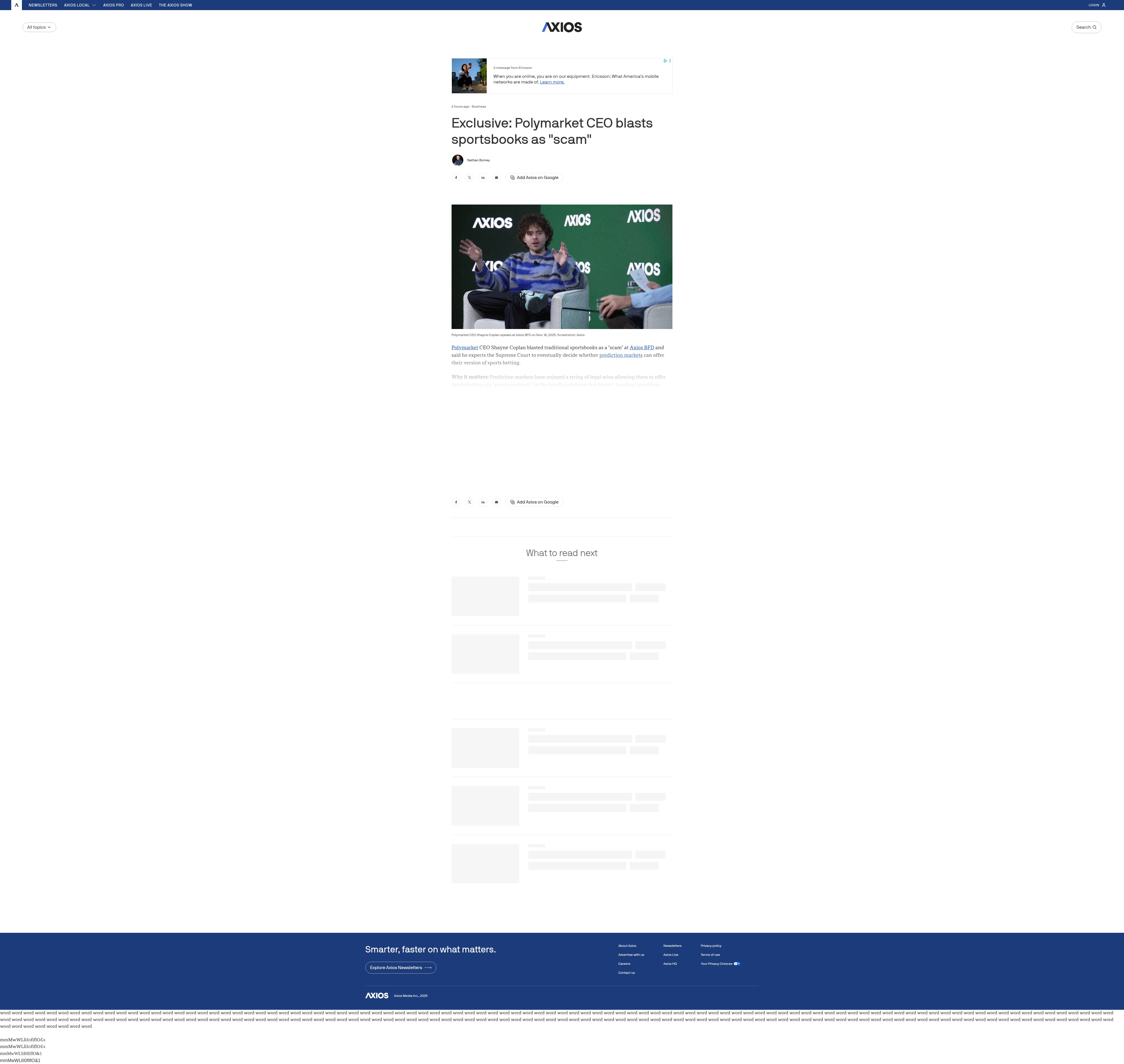 Screenshot of axios.com
