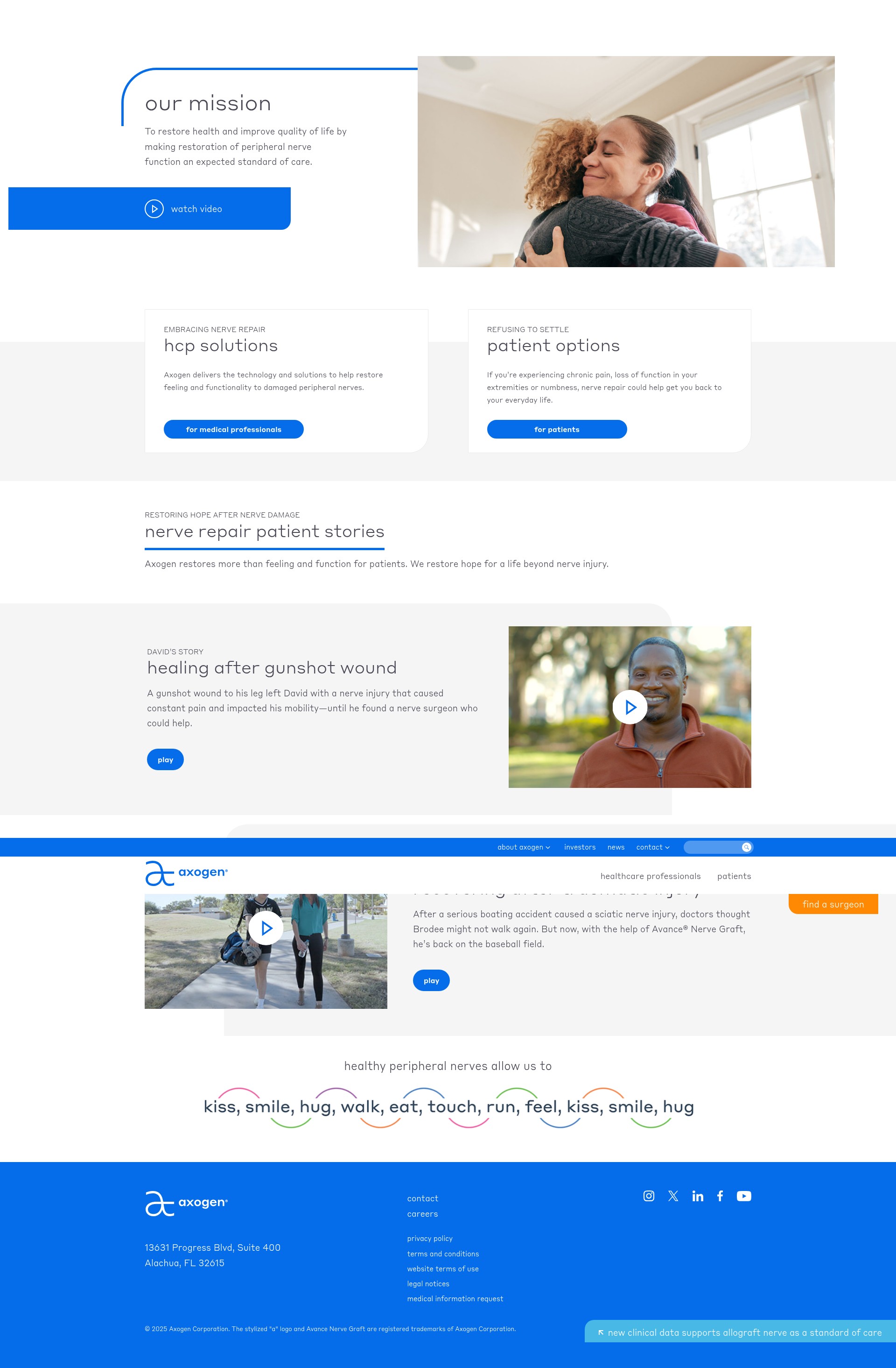 Screenshot of axogeninc.com