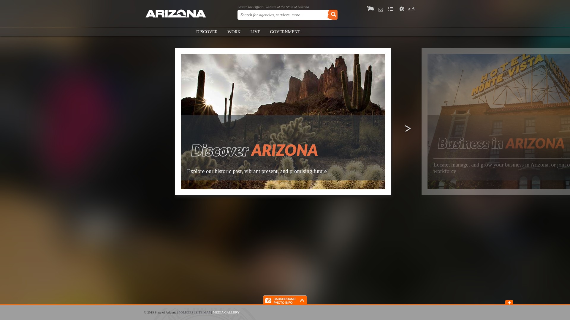 Screenshot of az.gov
