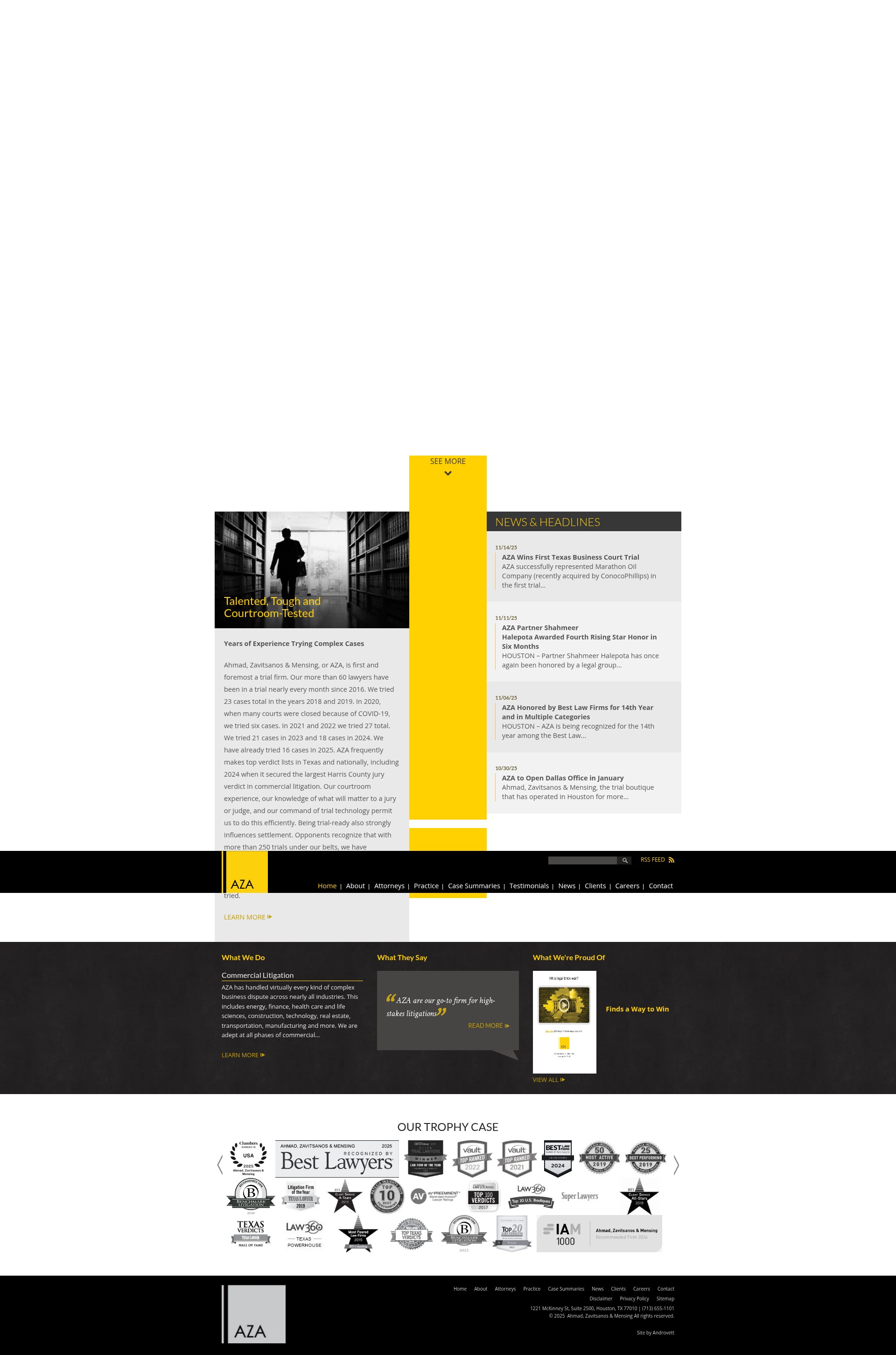 Screenshot of azalaw.com