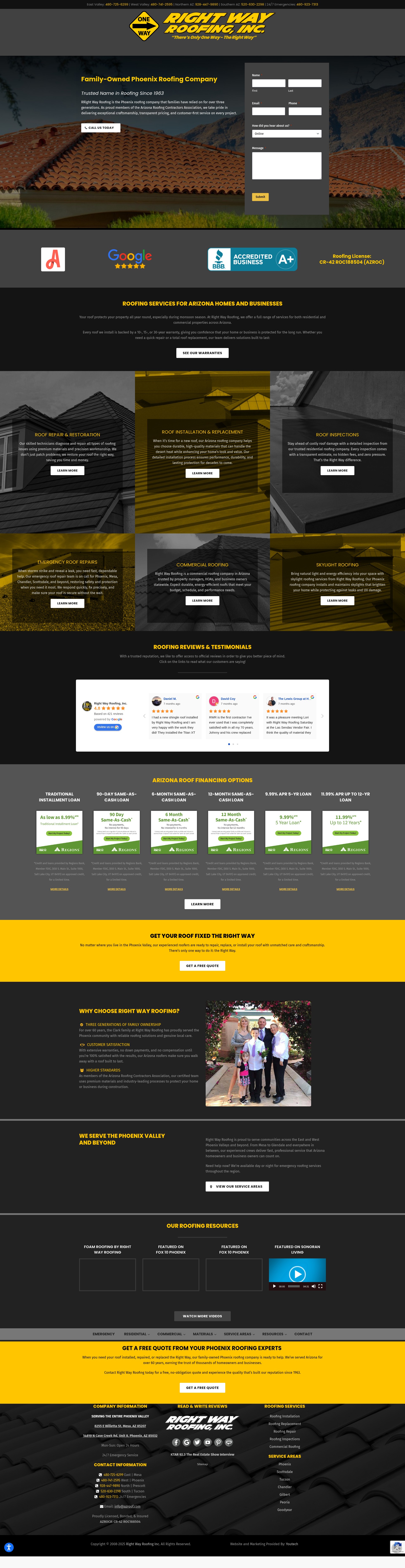 Screenshot of azroof.com
