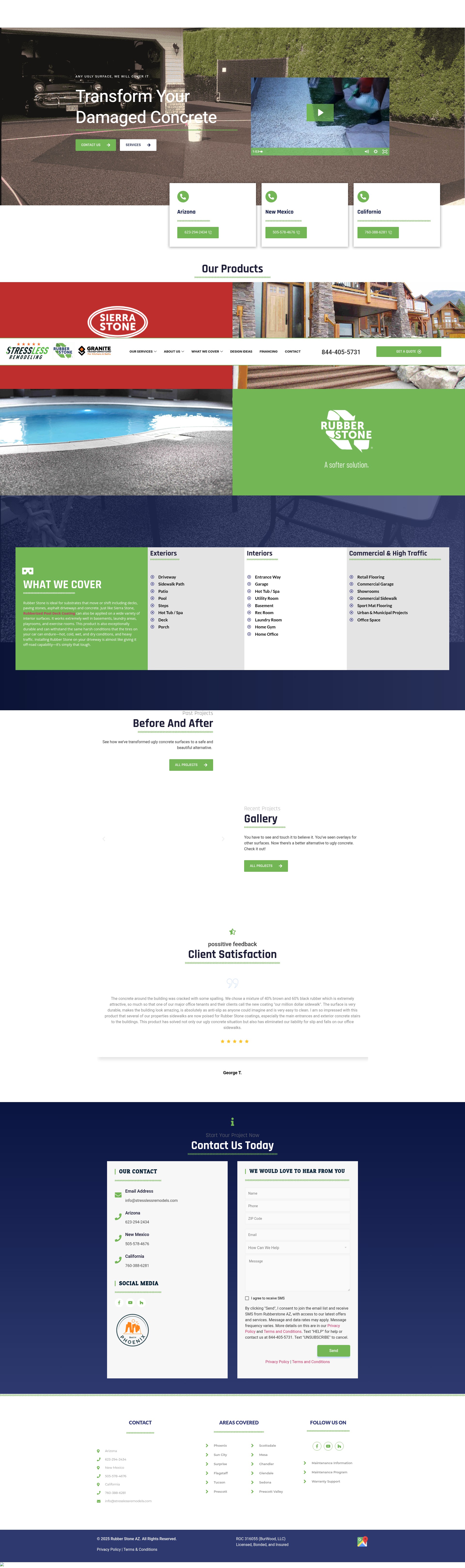 Screenshot of azrubberstone.com