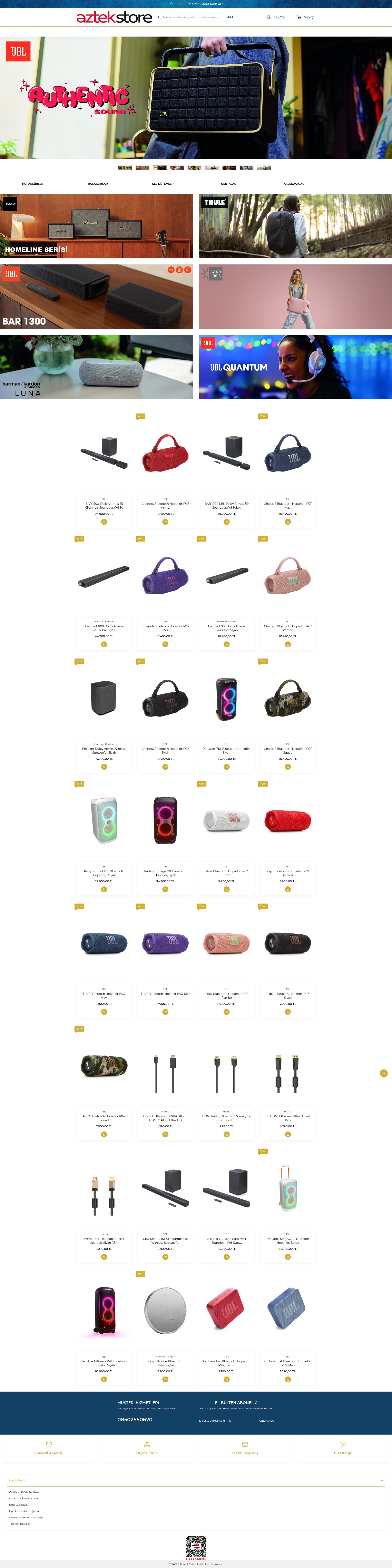 Screenshot of aztekstore.com