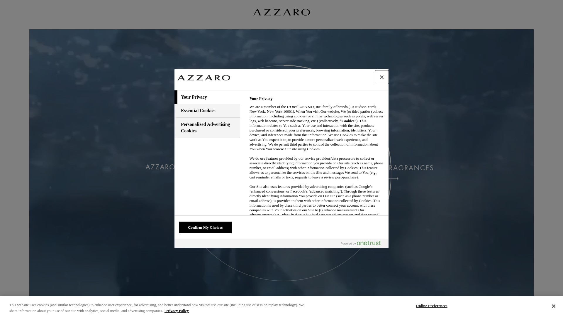 Screenshot of azzaro.com