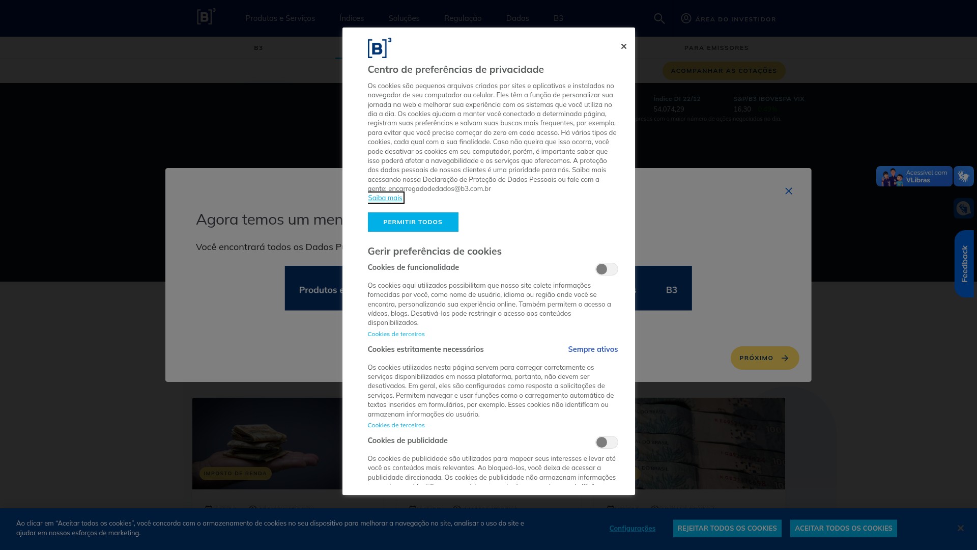 Screenshot of b3.com.br