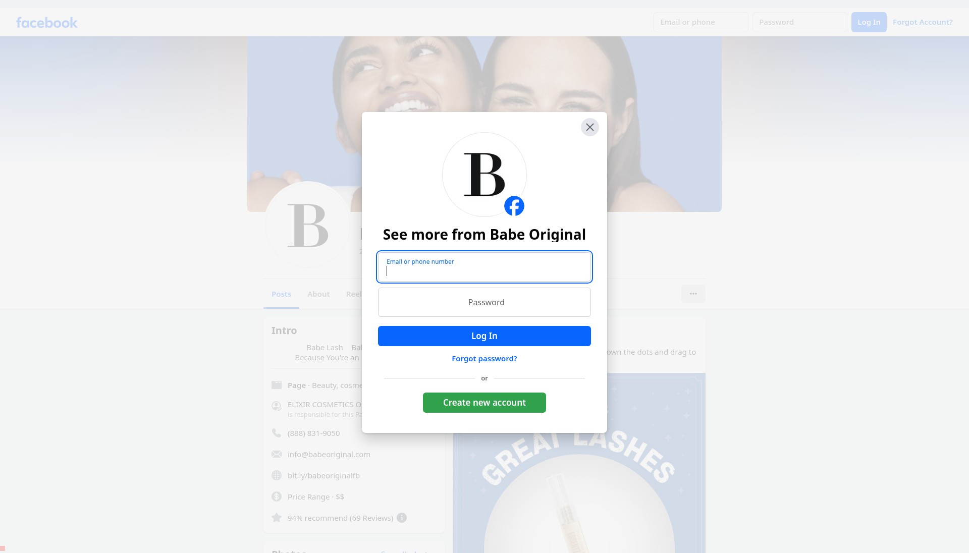 Screenshot of babeoriginal.com