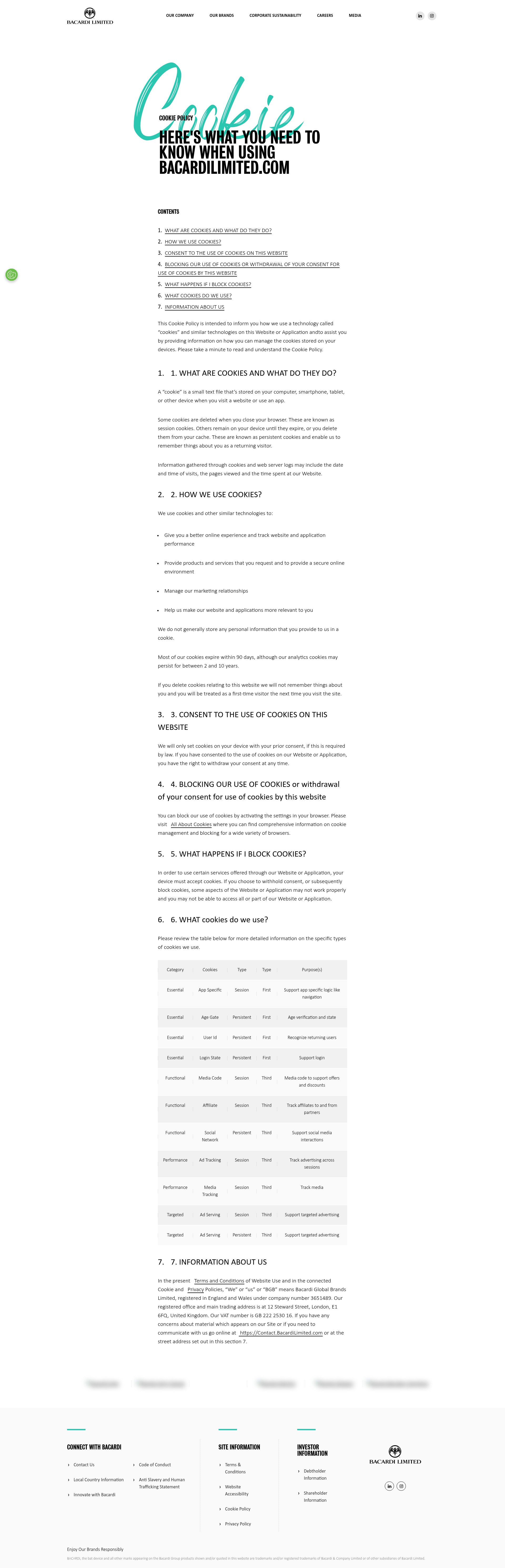 Screenshot of bacardilimited.com