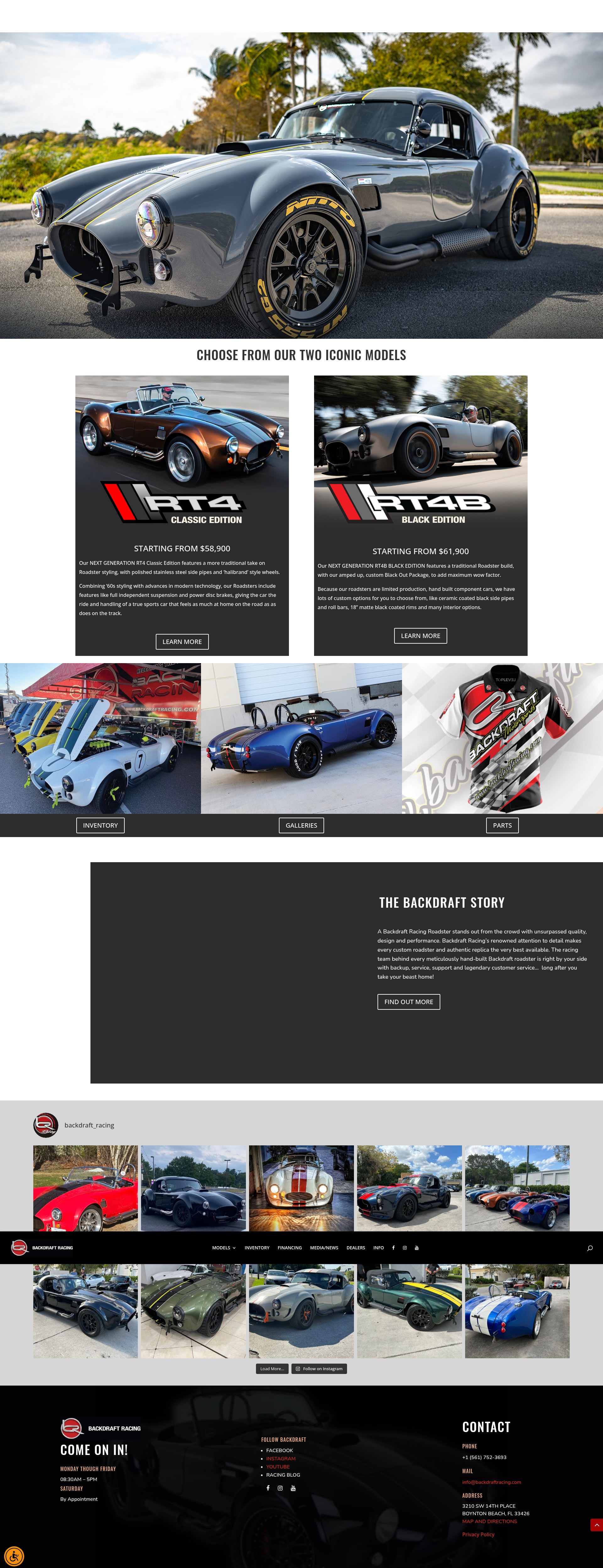 Screenshot of backdraftracing.com