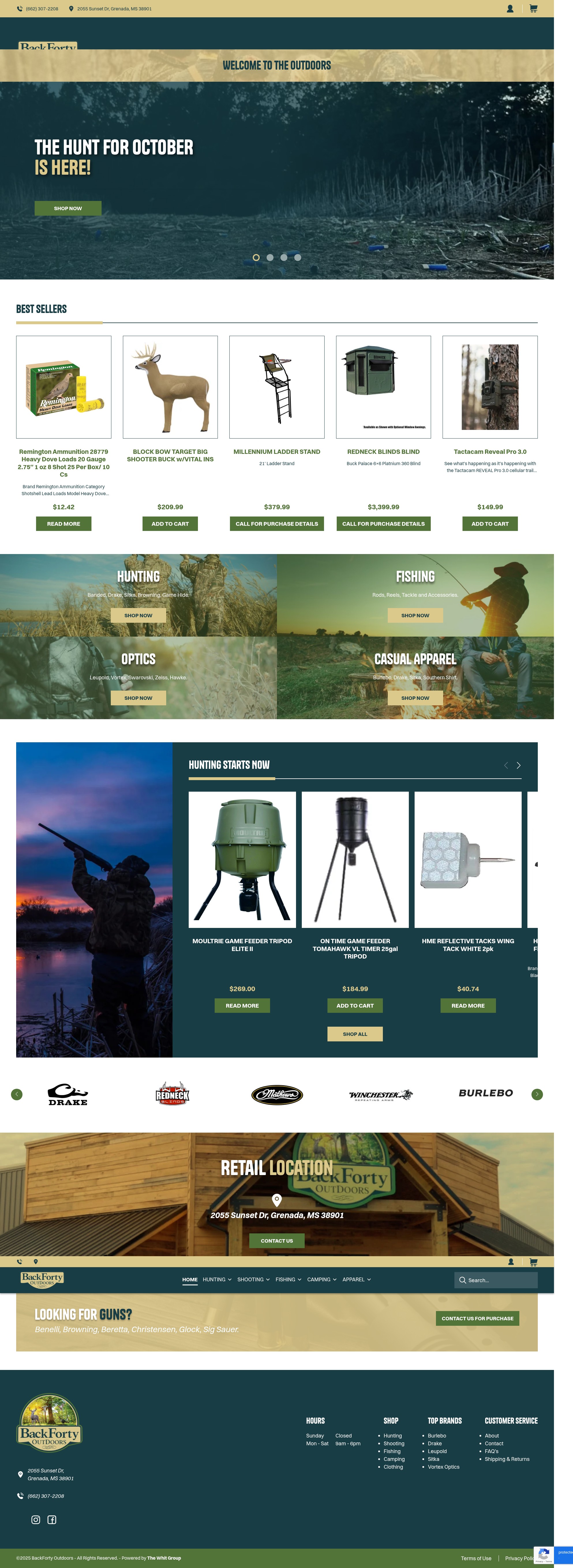Screenshot of backfortyoutdoors.com