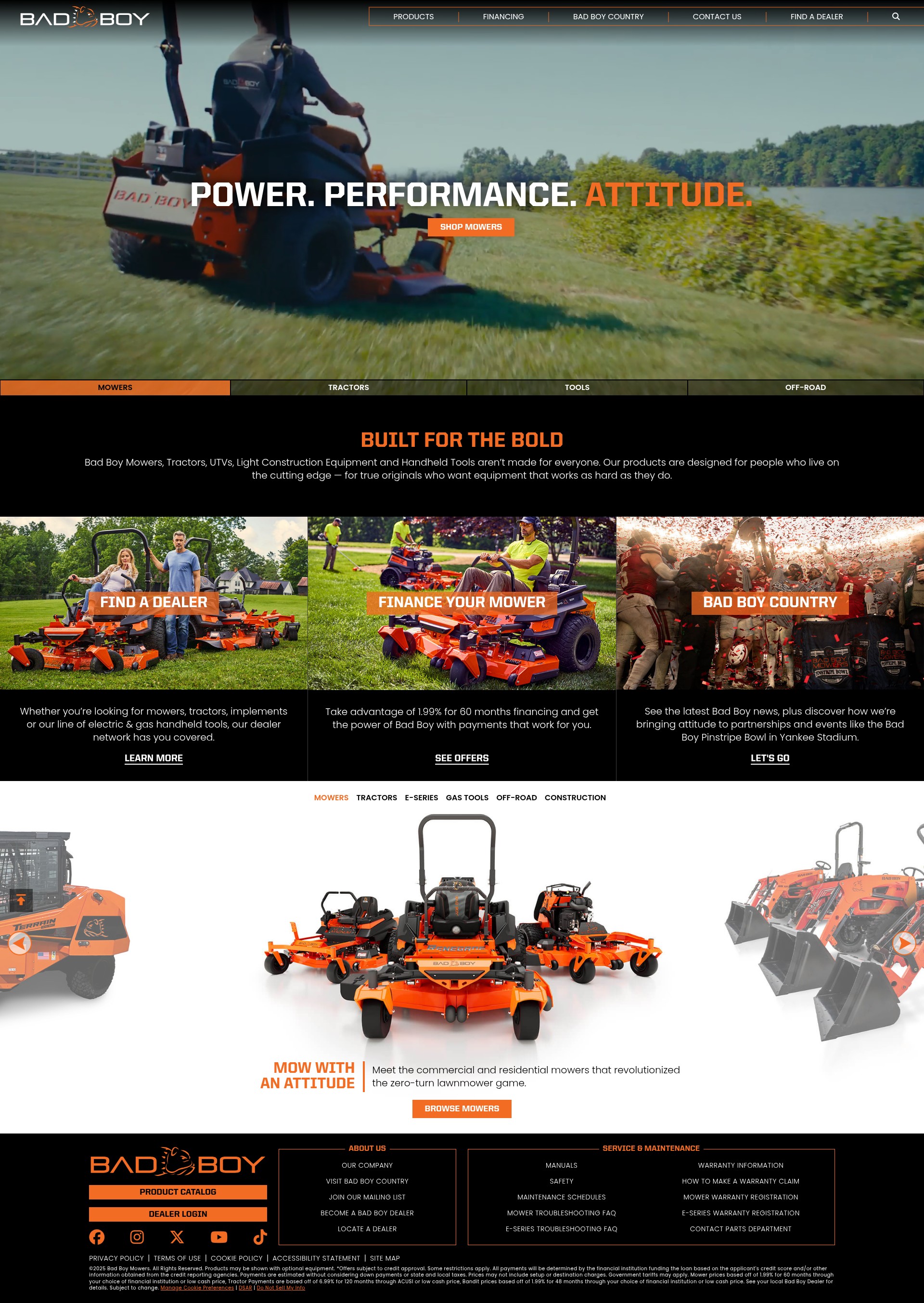 Screenshot of badboycountry.com