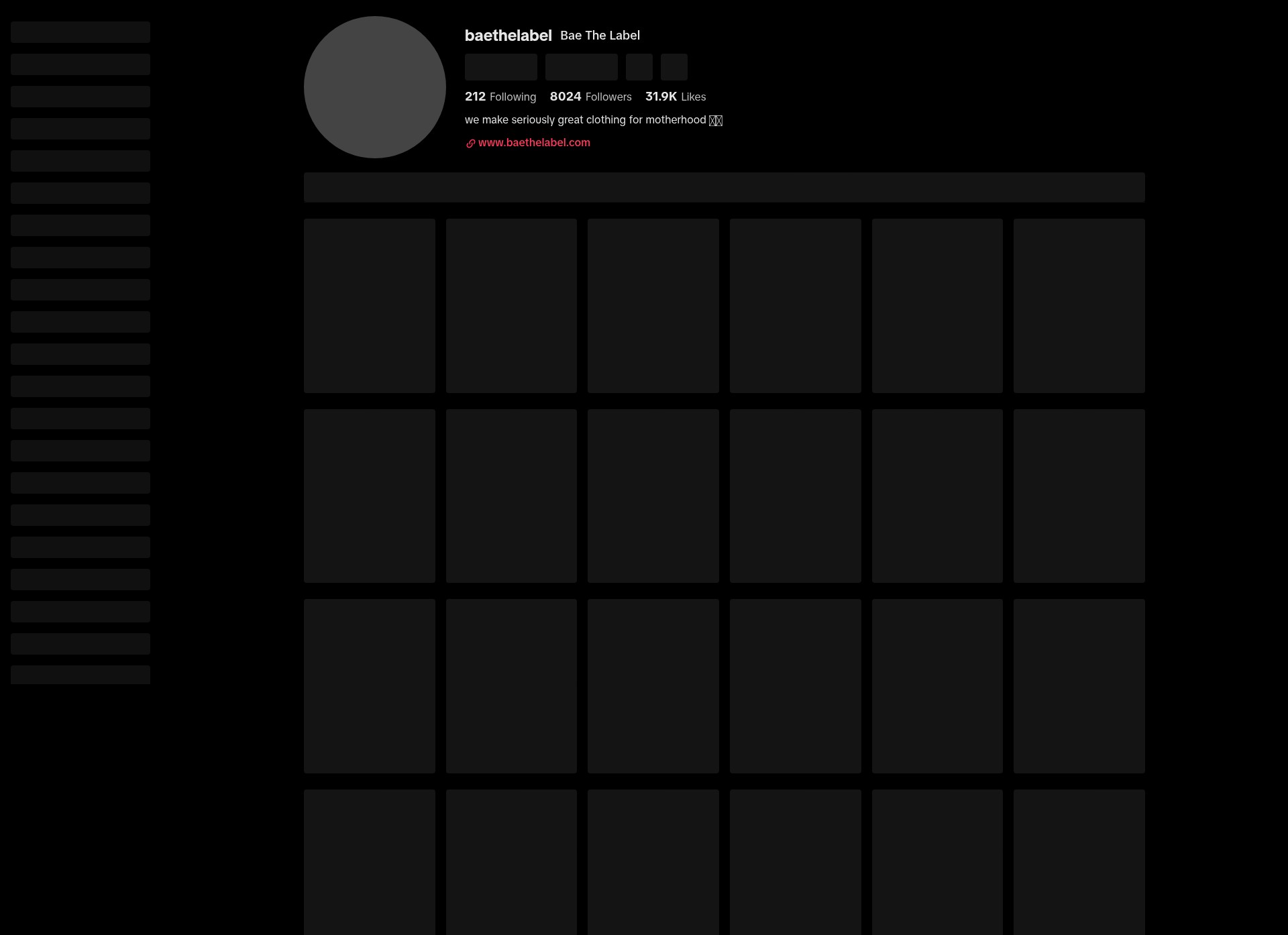 Screenshot of baethelabel.com