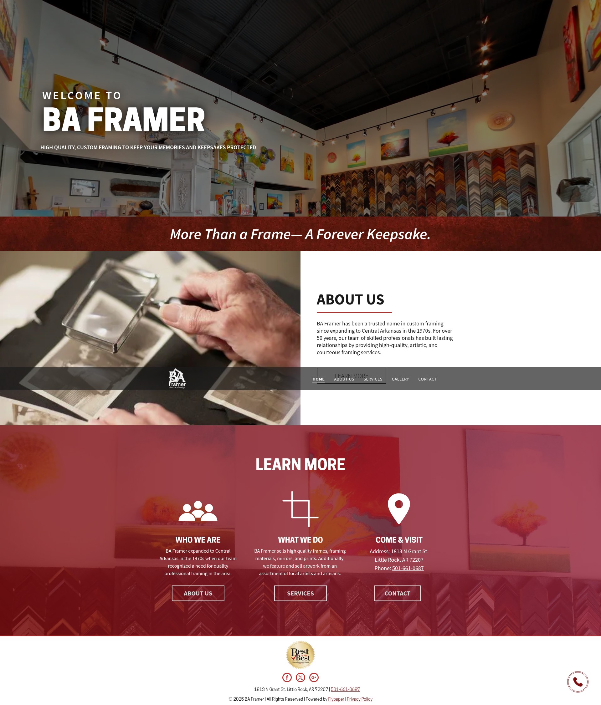 Screenshot of baframerar.com