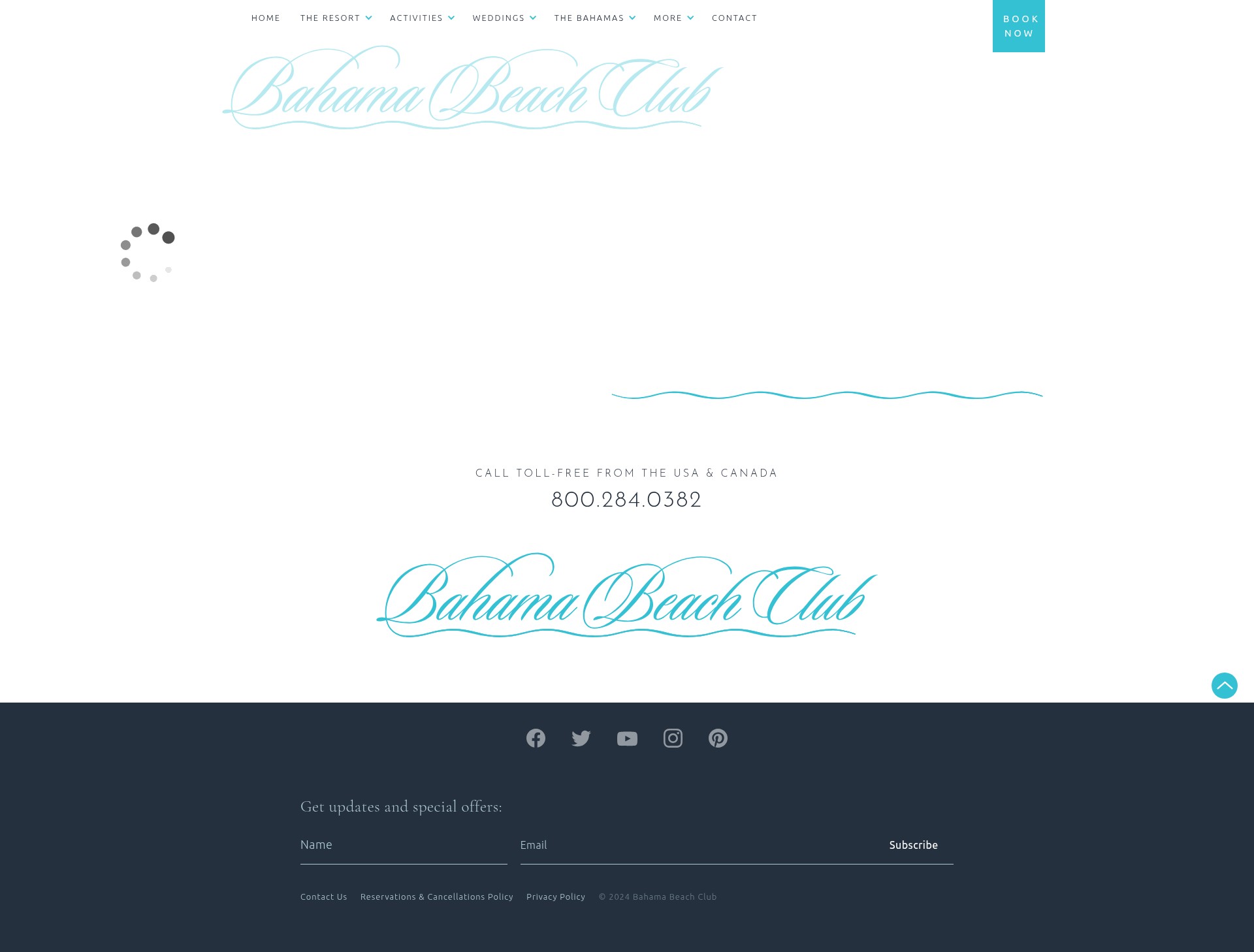 Screenshot of bahamabeachclub.com