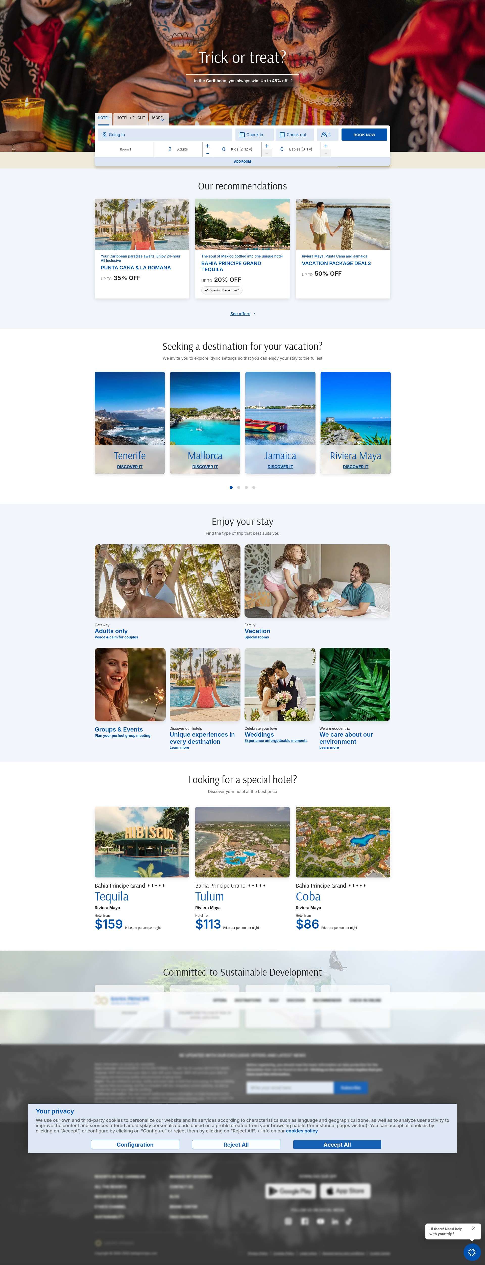 Screenshot of bahia-principe.com