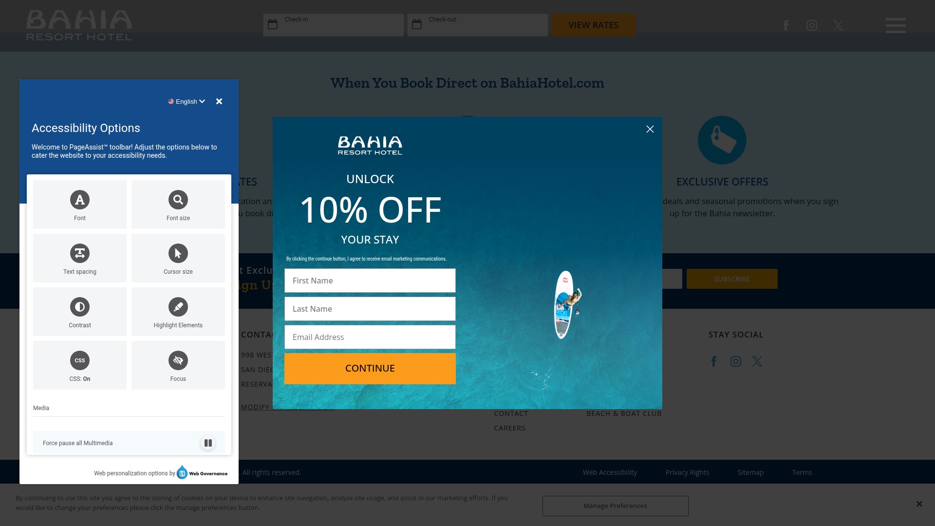 Screenshot of bahiahotel.com
