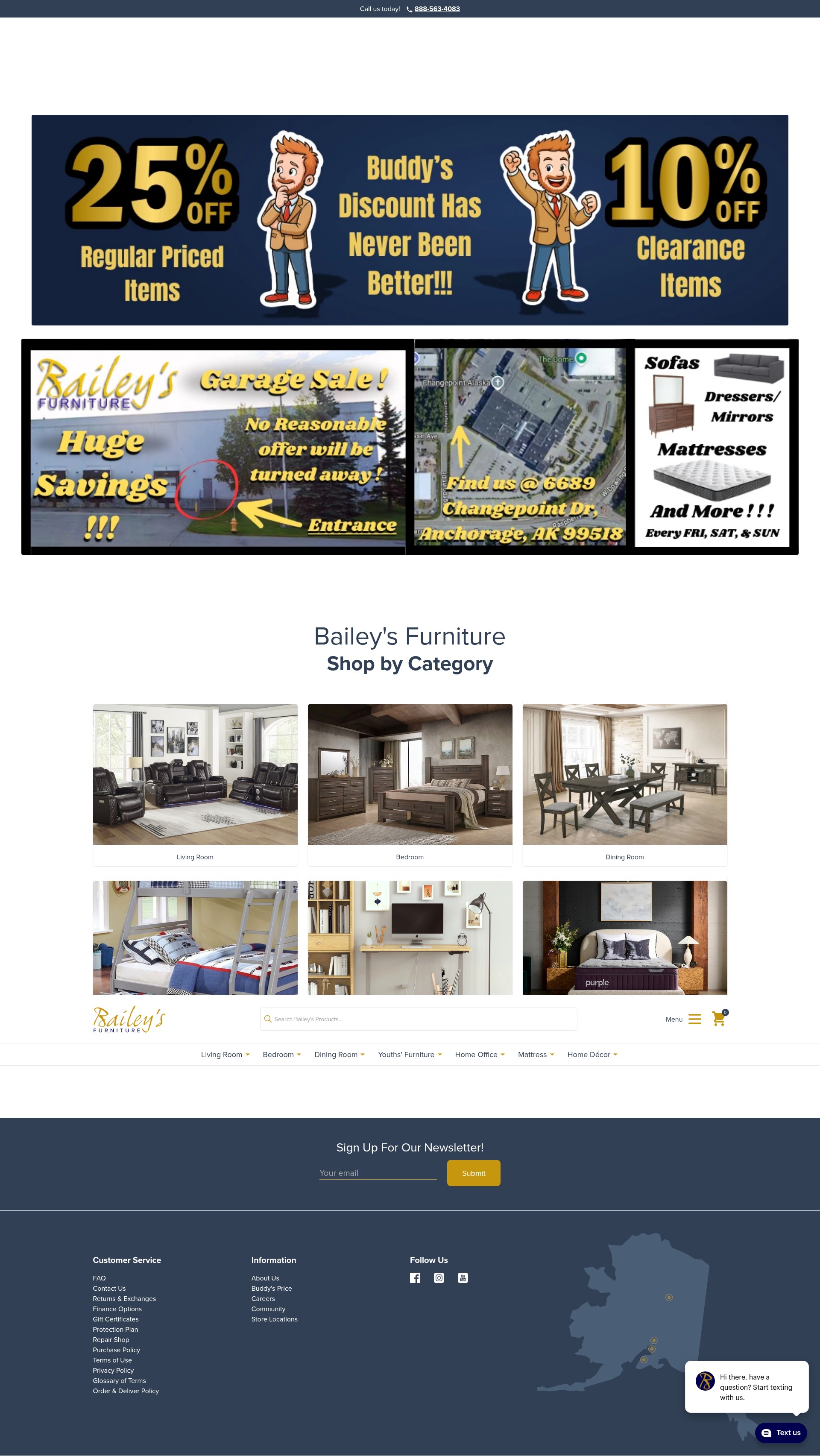 Screenshot of baileysfurniture.com