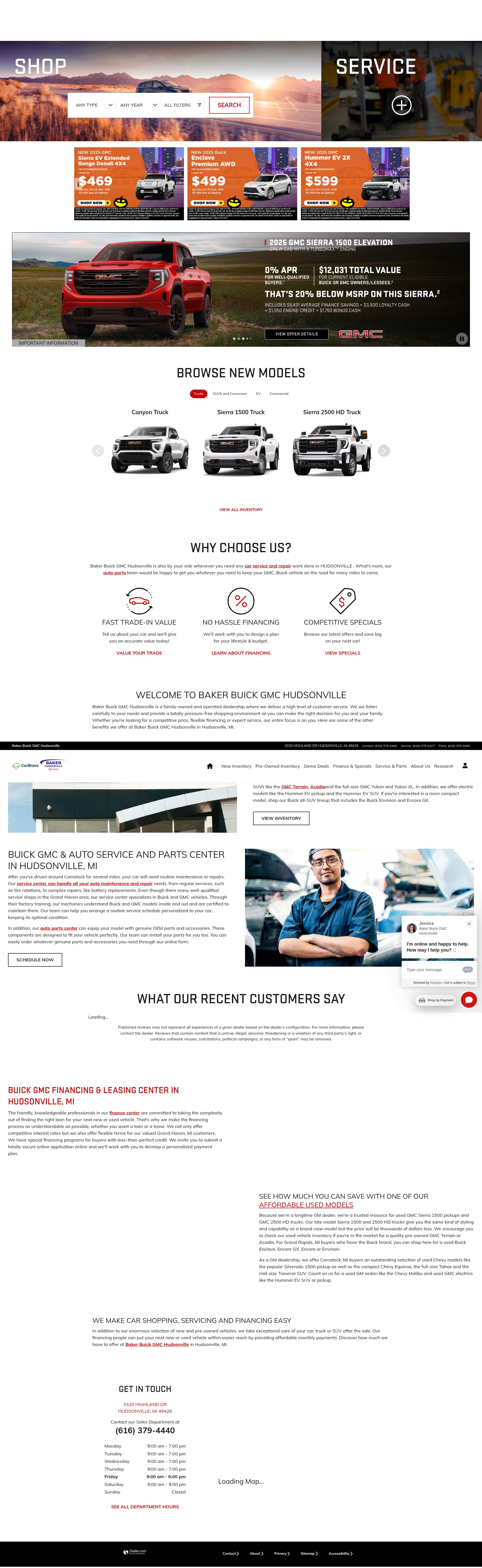 Screenshot of bakerbuickgmchudsonville.com